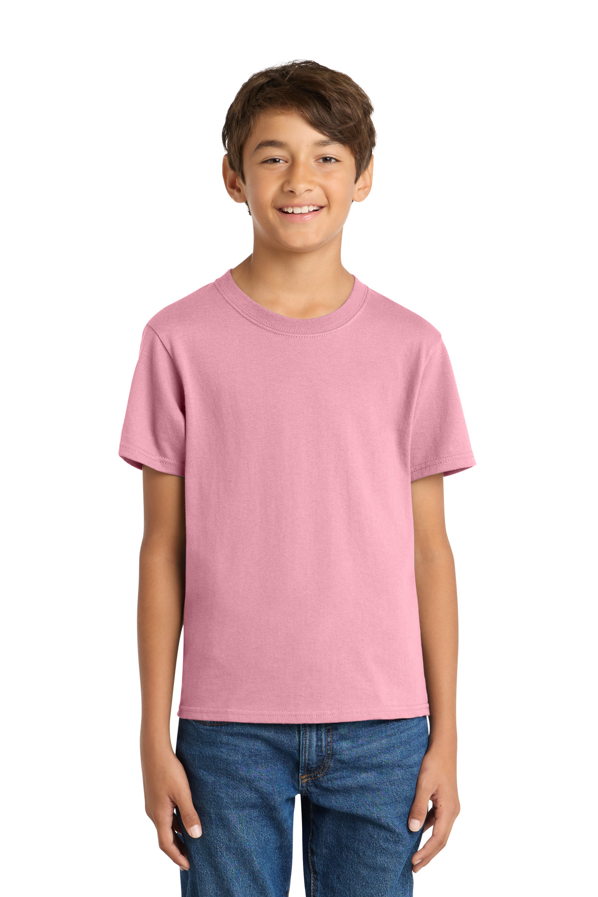 Port & Co ™ Youth Core Cotton Tee. PC54Y - Candy Pink