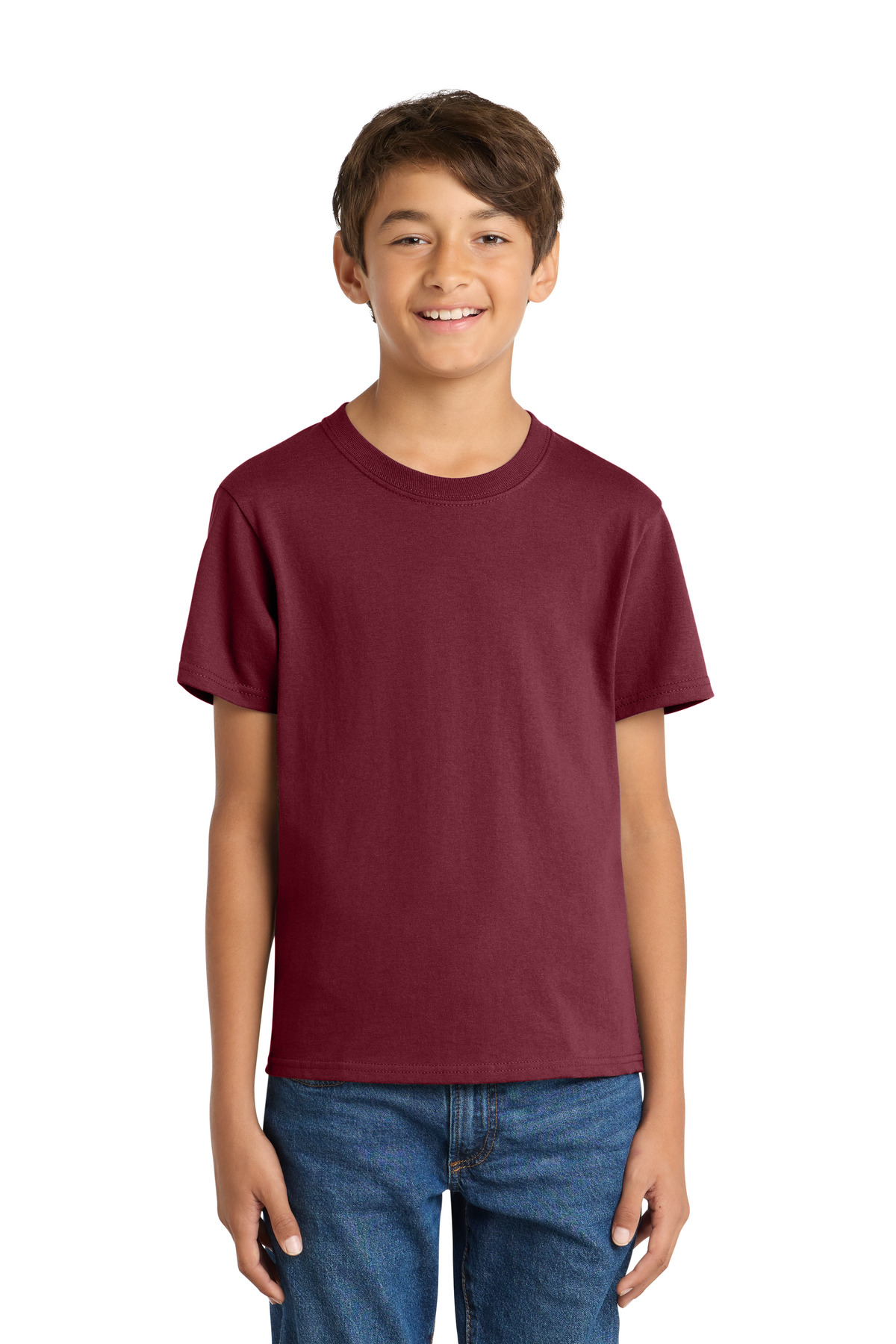 Port & Co ™ Youth Core Cotton Tee. PC54Y - Cardinal