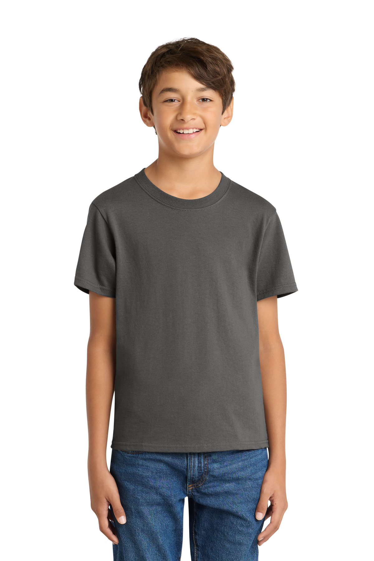 Port & Co ™ Youth Core Cotton Tee. PC54Y - Charcoal
