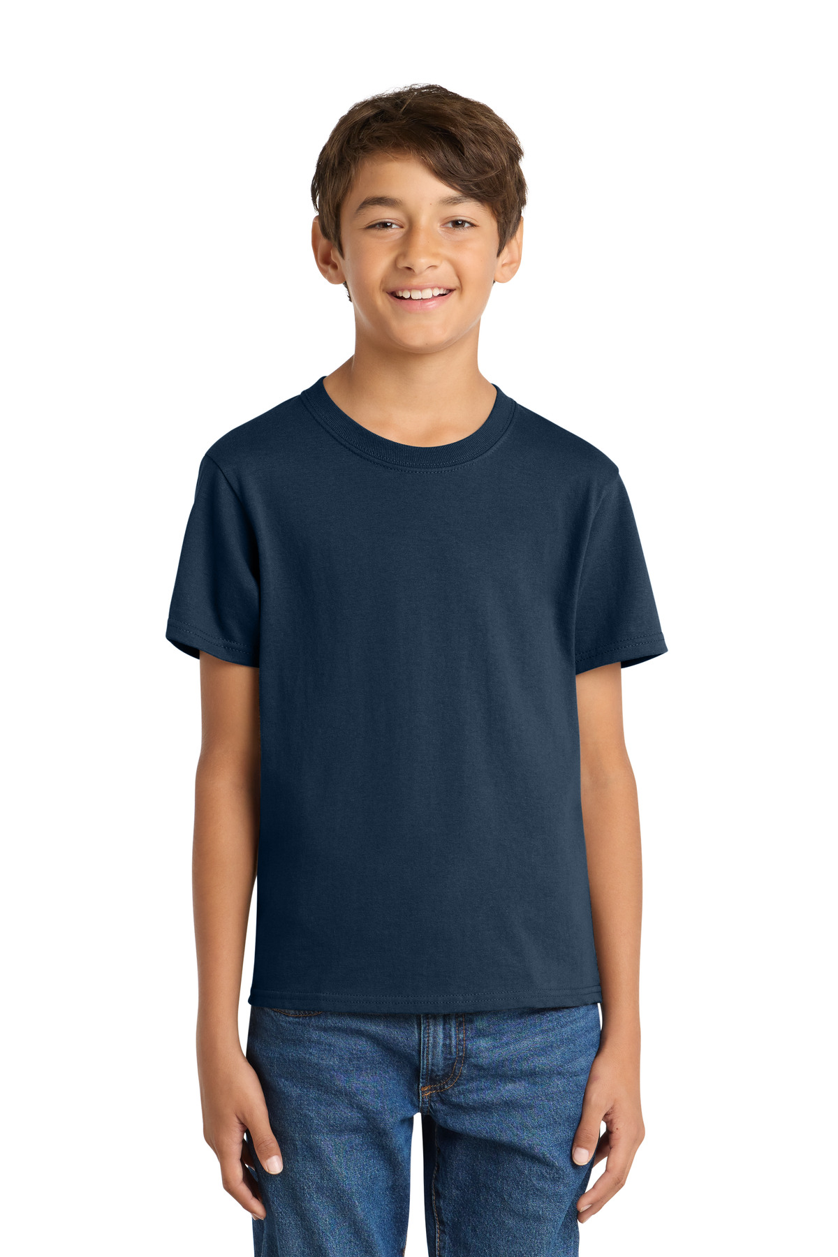Port & Co ™ Youth Core Cotton Tee. PC54Y - Navy