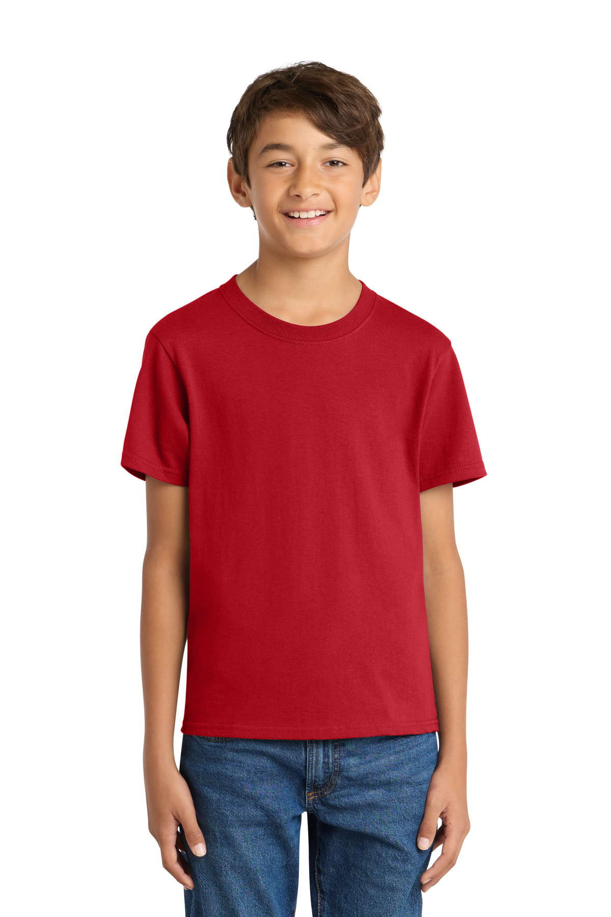 Port & Co ™ Youth Core Cotton Tee. PC54Y - Red