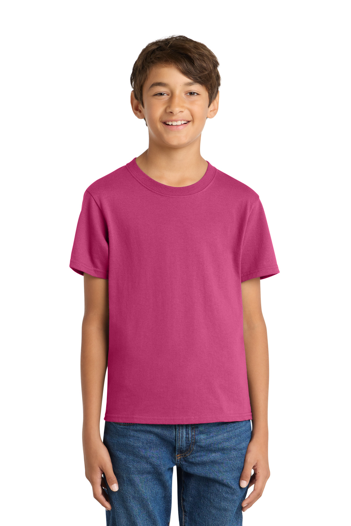 Port & Co ™ Youth Core Cotton Tee. PC54Y - Sangria