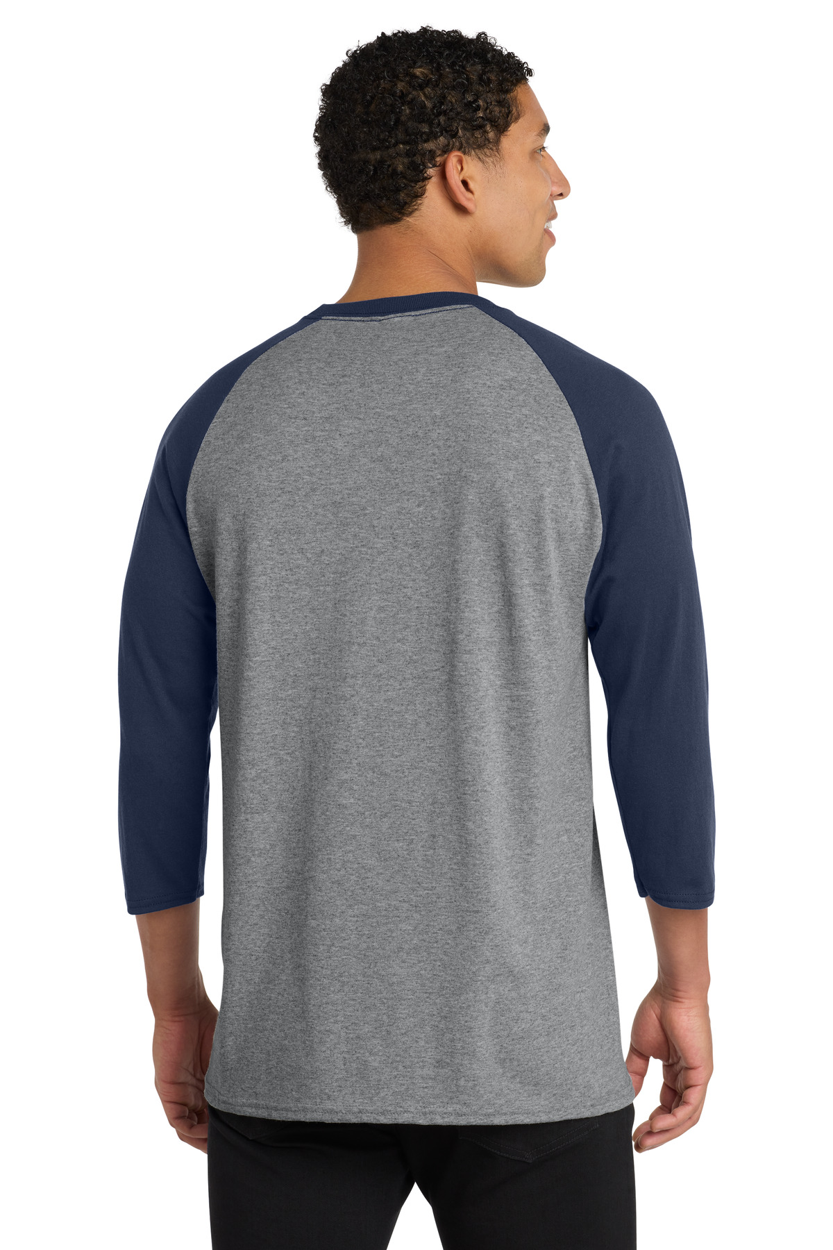 Port & Co Core Blend 3/4-Sleeve Raglan Tee. PC55RS