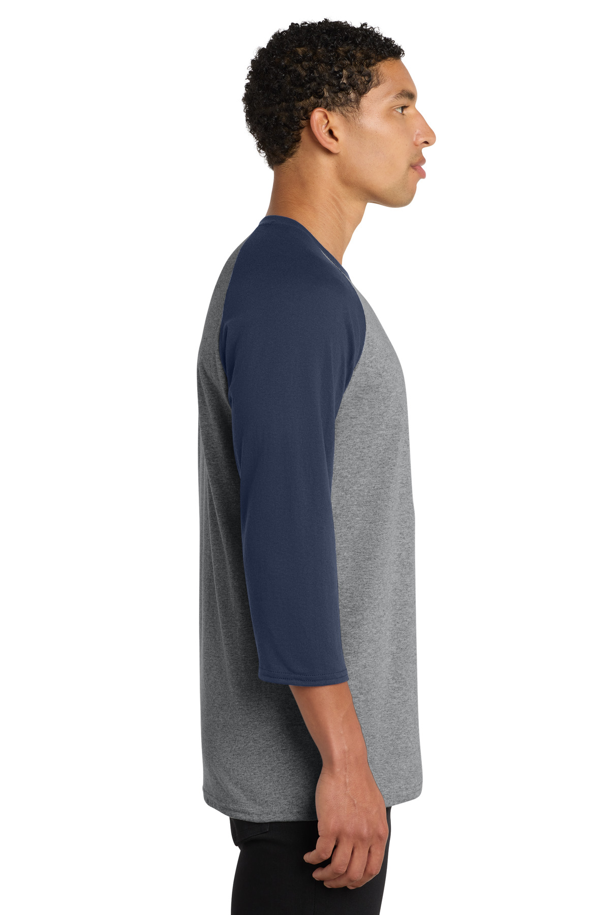 Port & Co Core Blend 3/4-Sleeve Raglan Tee. PC55RS