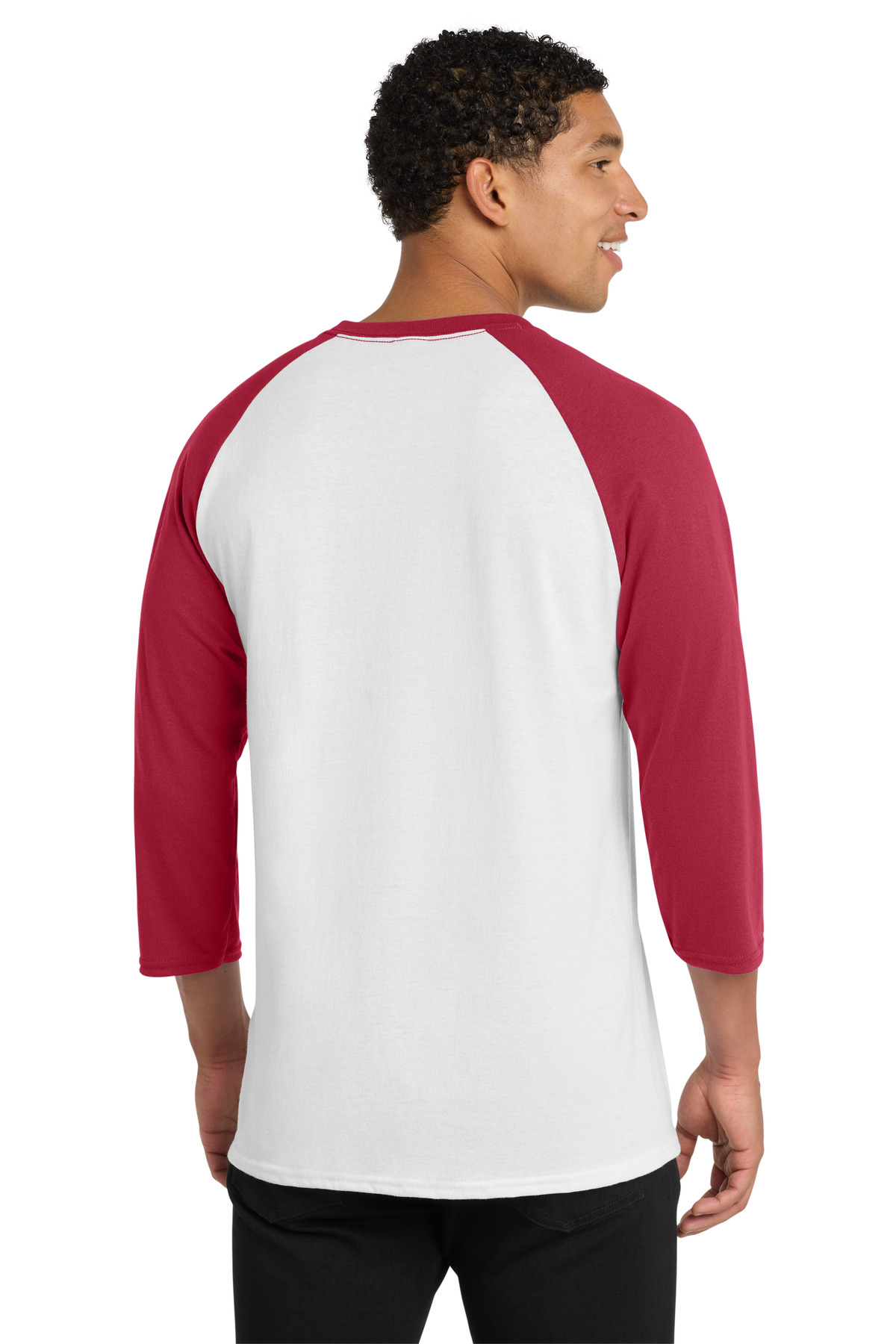 Port & Co Core Blend 3/4-Sleeve Raglan Tee. PC55RS