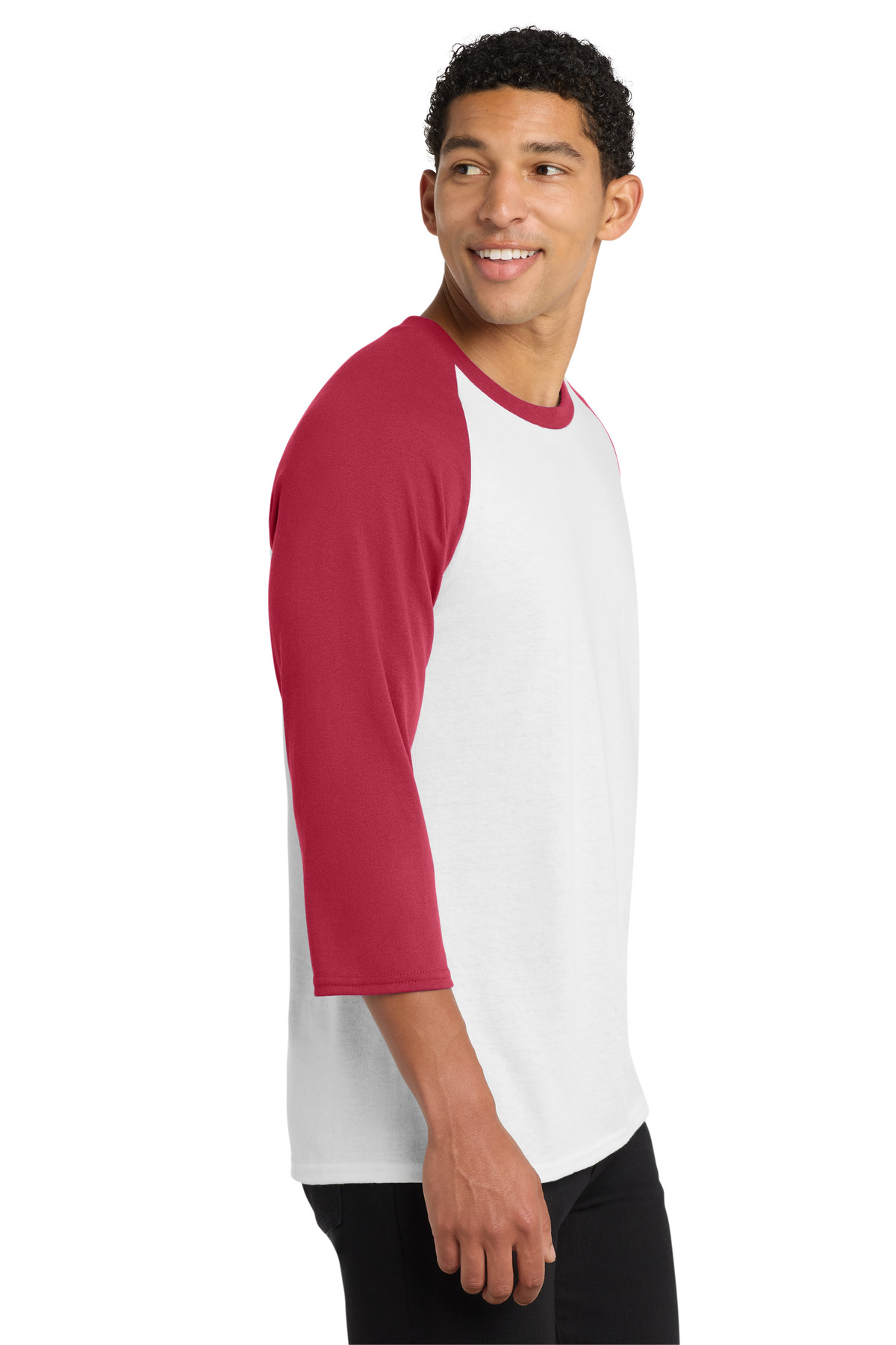Port & Co Core Blend 3/4-Sleeve Raglan Tee. PC55RS