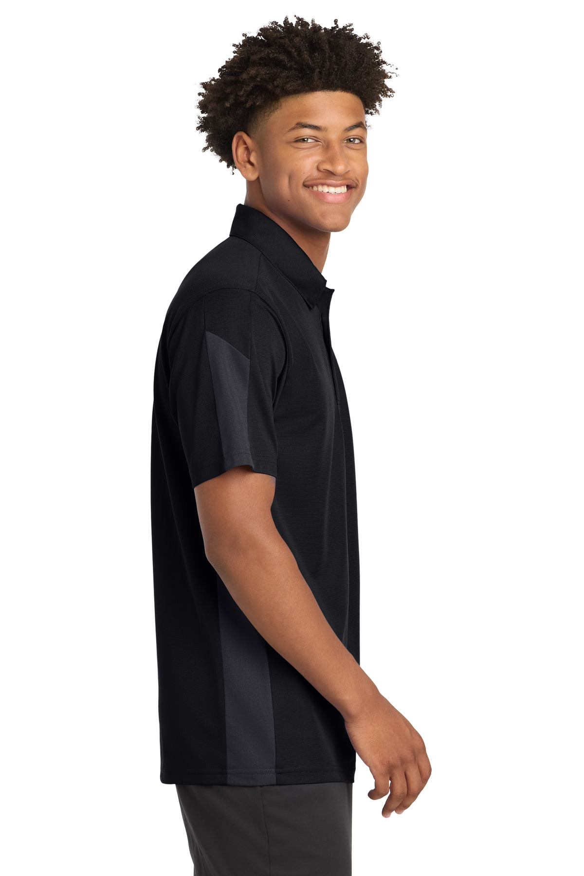 Sport-Tek PosiCharge Active Textured Colorblock Polo. ST695