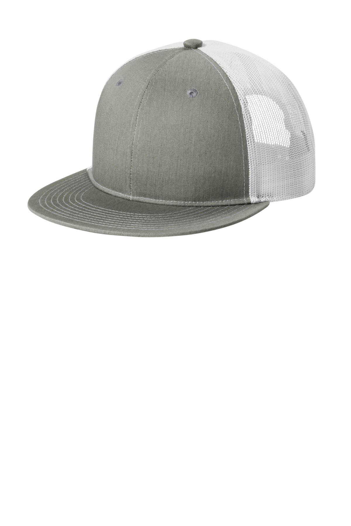 Port Authority ® Snapback Flat Bill Trucker Cap C407 - Image 2