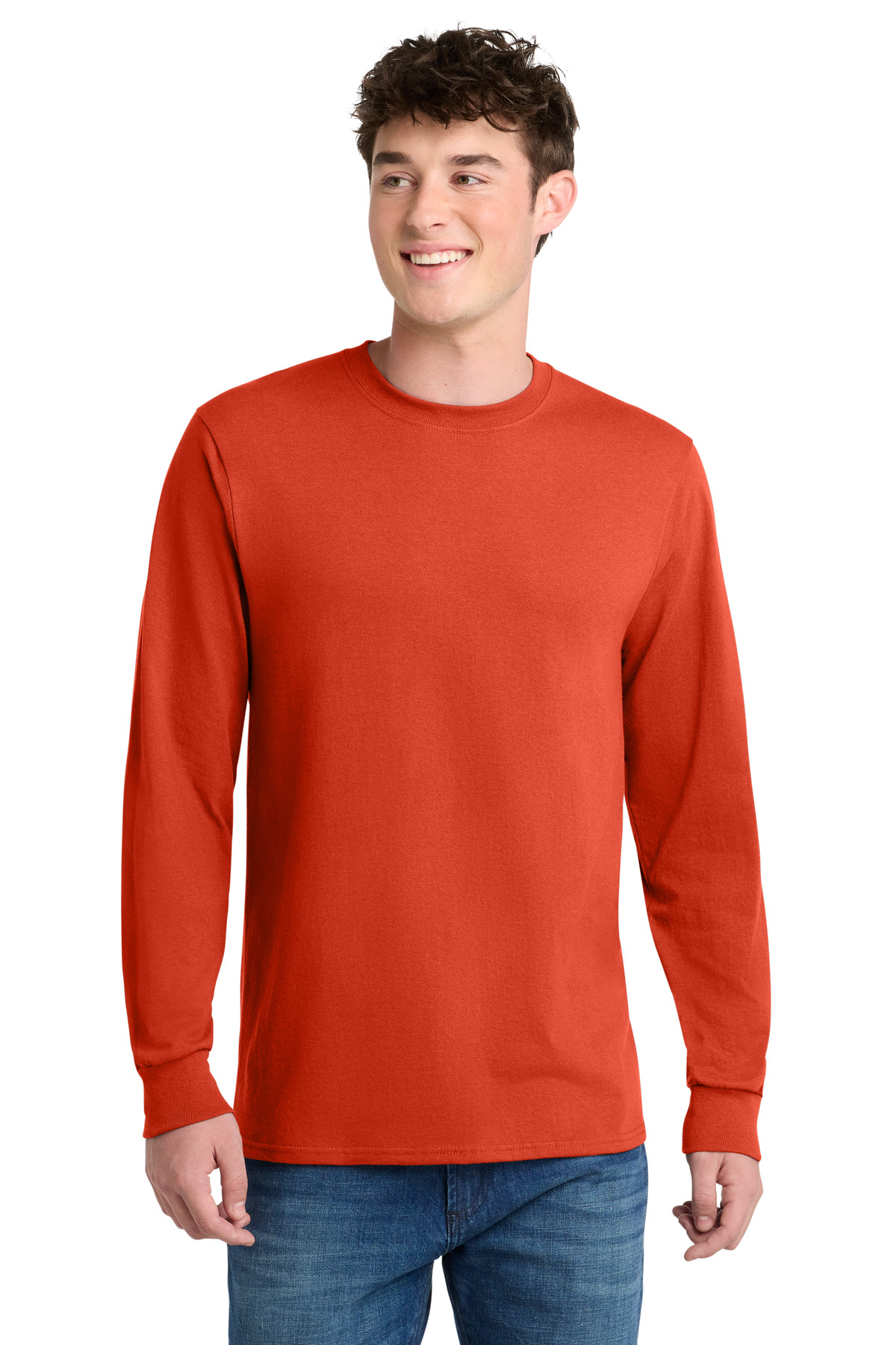 Port & Co PC55LST swatch in Orange