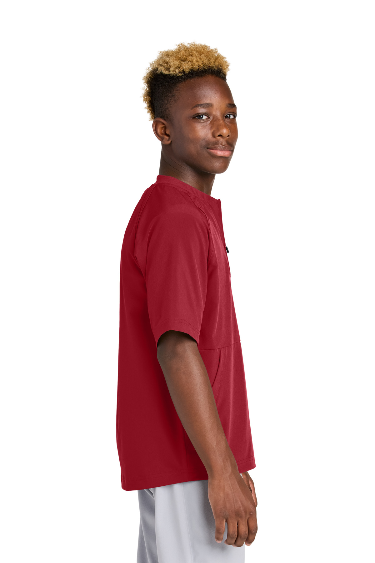Sport-Tek Youth Repeat 1/2-Zip Short Sleeve Jacket YJST489