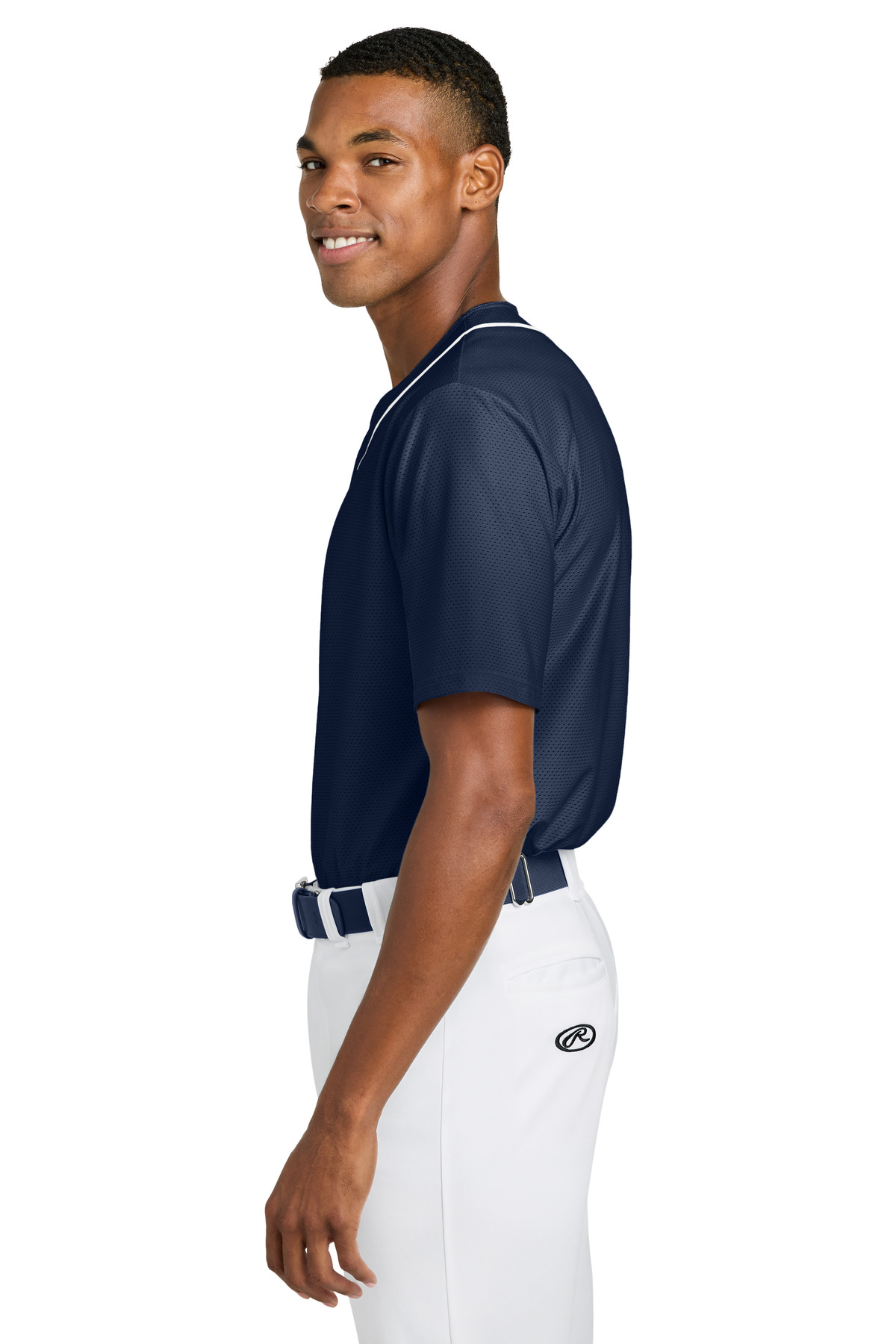 A4 Short Sleeve Full-Button Baseball Top A4N4184