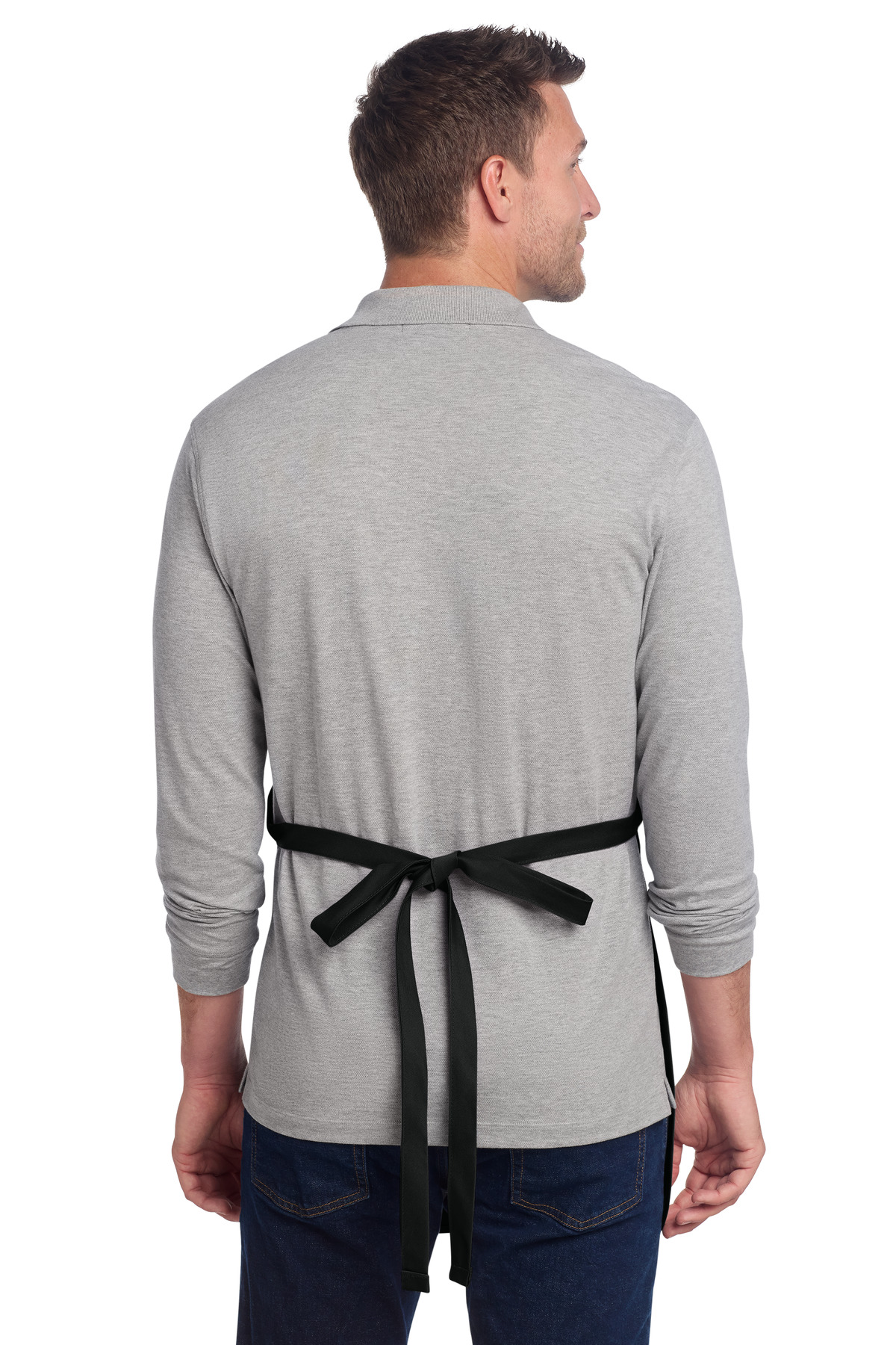 Port Authority Full-Length Two-Pocket Bib Apron. back view