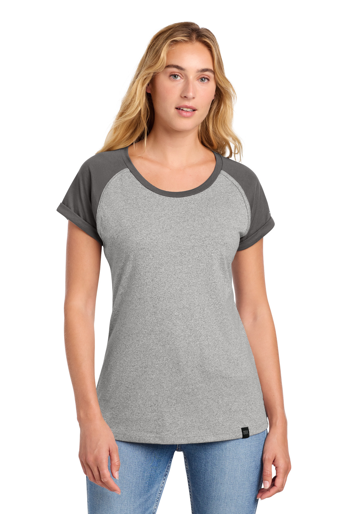 DISCONTINUED New Era  Women's Heritage Blend Varsity Tee. LNEA107