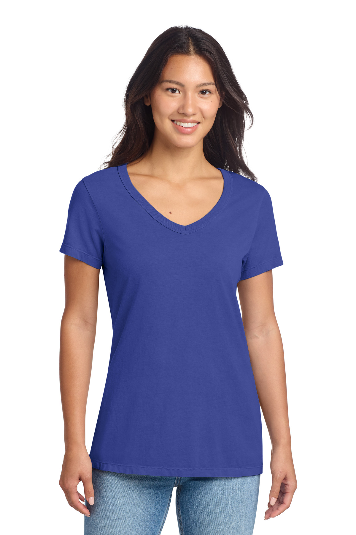 Port & Co Ôäó  Women's Beach Wash ┬«  Garment-Dyed V-Neck Tee LPC099V