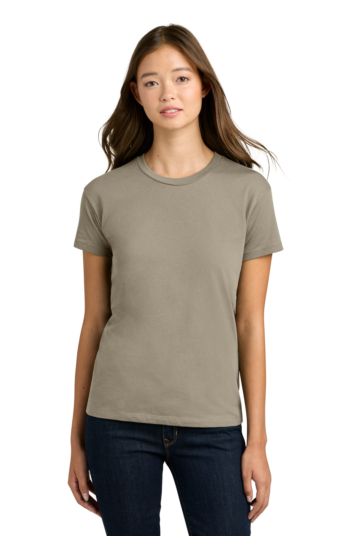 Women's Cotton Relaxed Tee - Tan