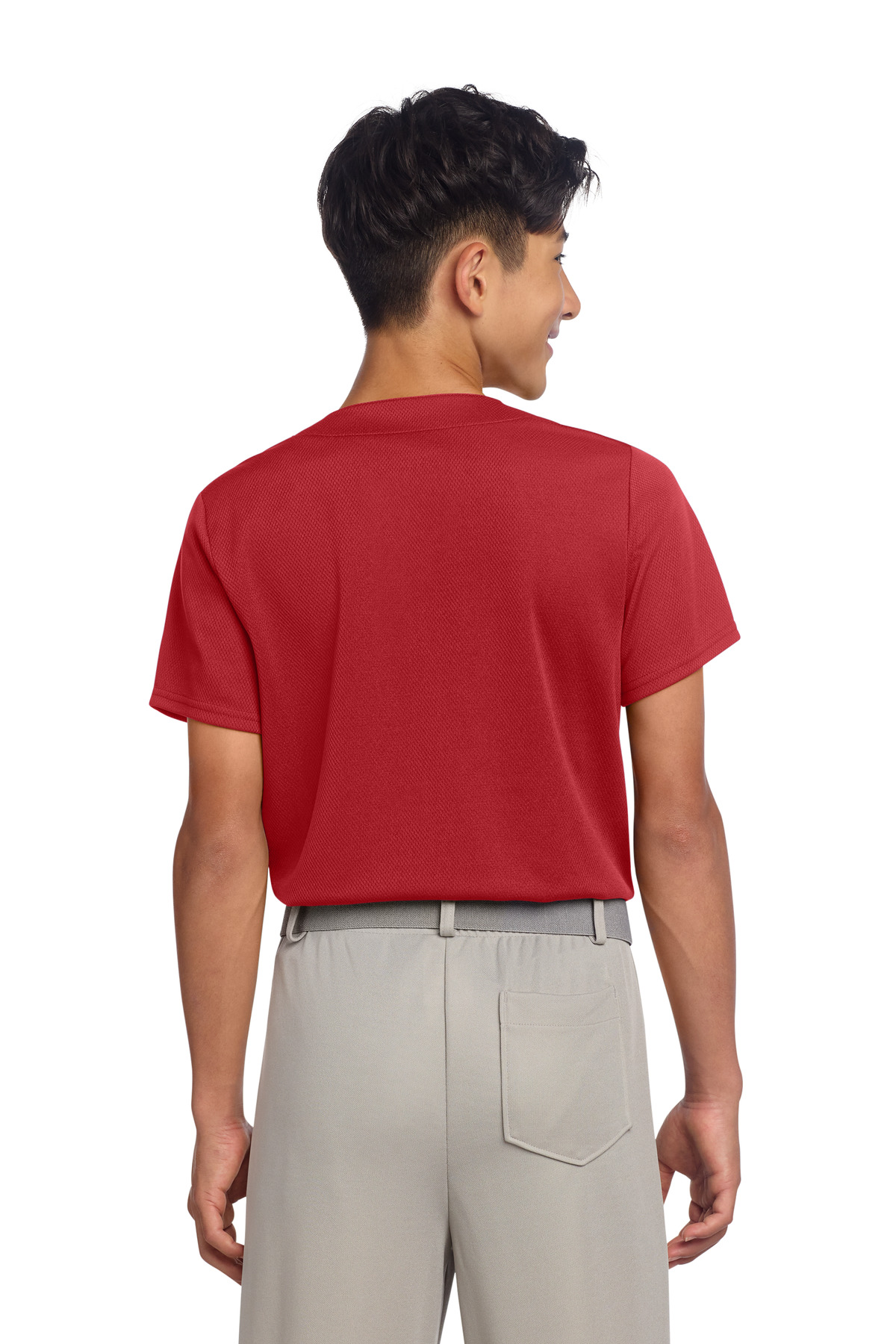 Sport-Tek Youth PosiCharge Tough Mesh Full-Button Jersey YST220