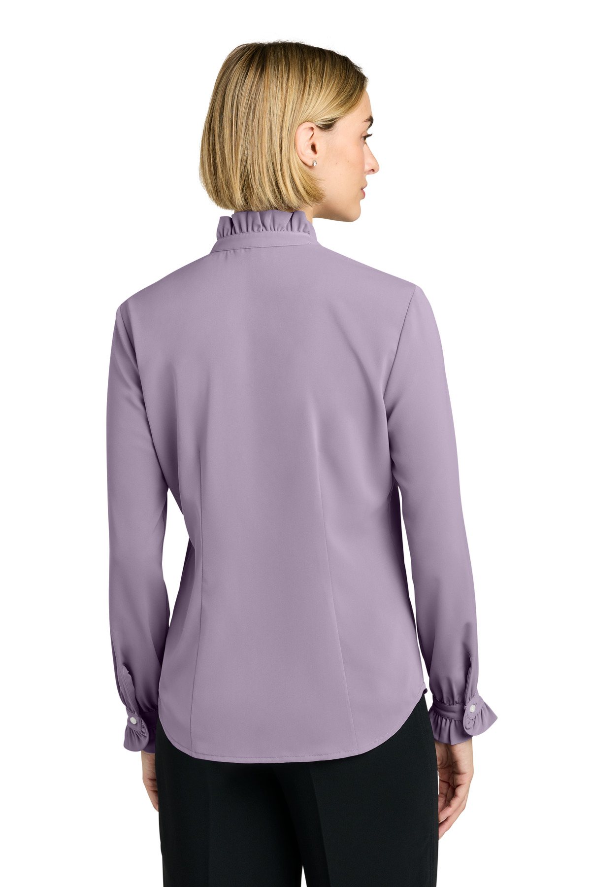 Brooks Brothers Women's Long Sleeve Ruffle Collar Blouse BB18011