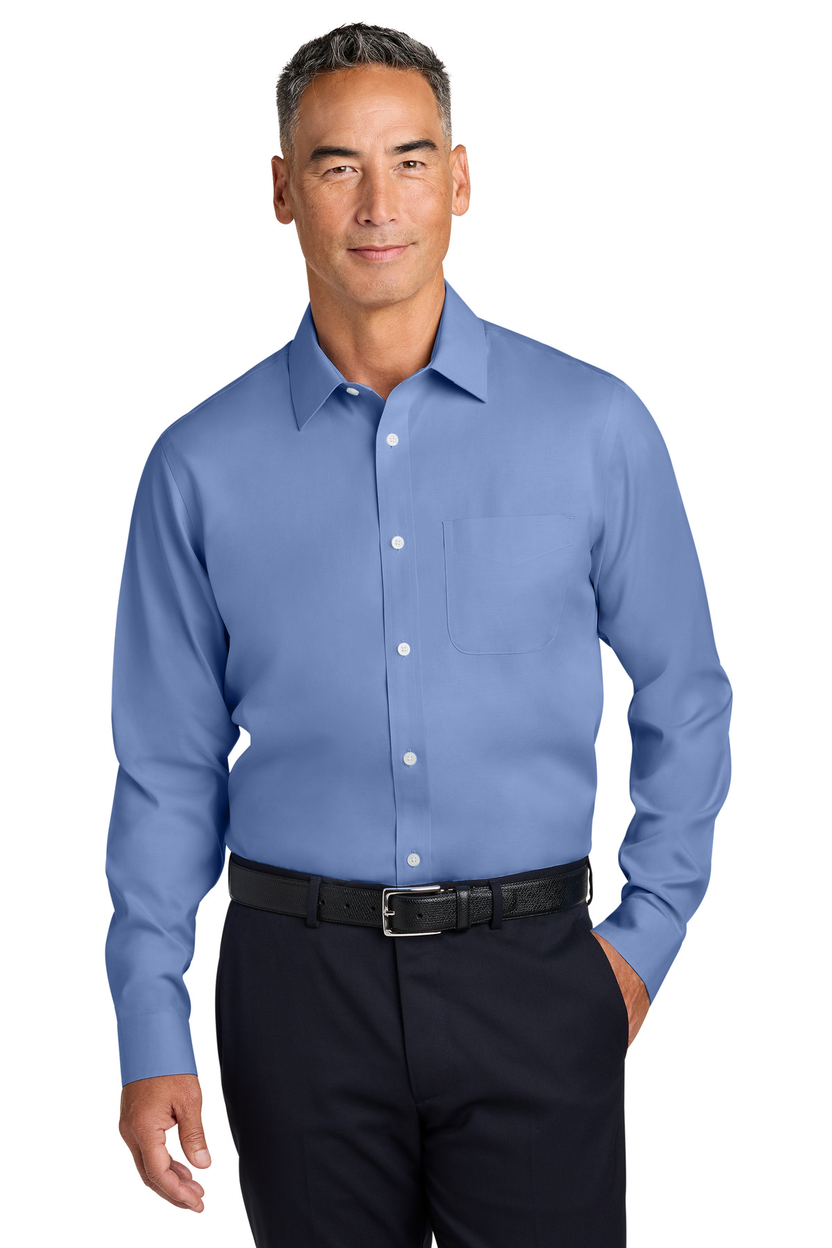 Brooks Brothers Wrinkle-Free Stretch Pinpoint Spread Collar Shirt-Brooks Brothers