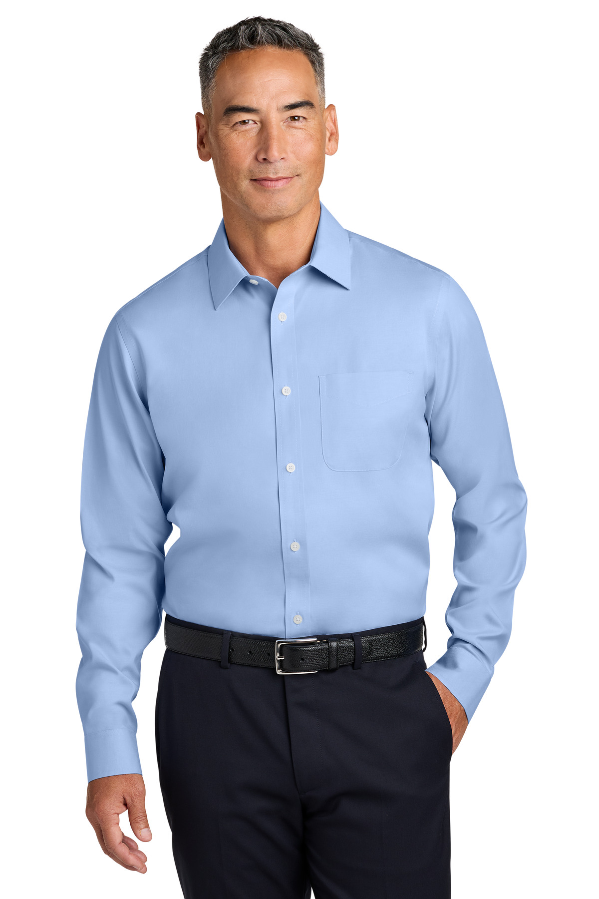 Brooks Brothers Wrinkle-Free Stretch Pinpoint Spread Collar Shirt BB18012