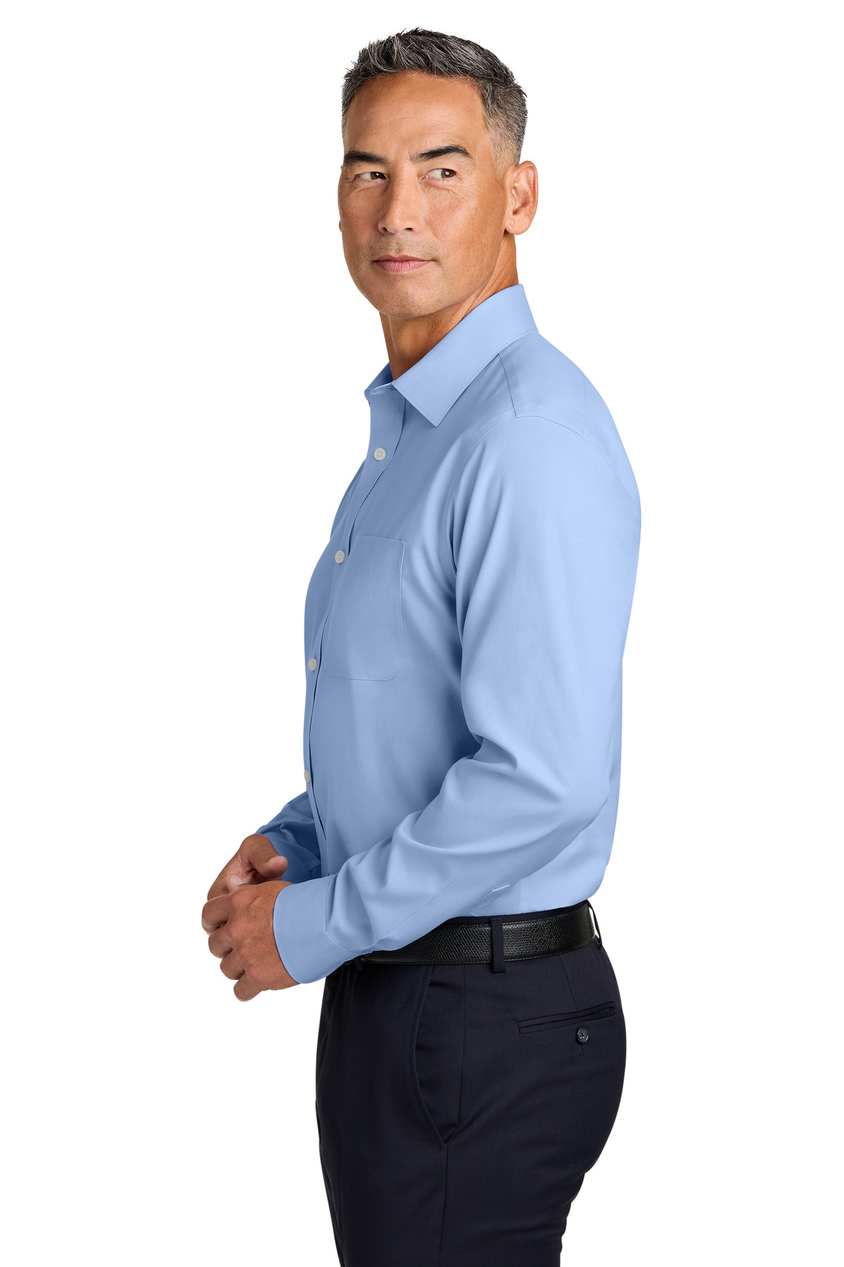 Brooks Brothers Wrinkle-Free Stretch Pinpoint Spread Collar Shirt BB18012