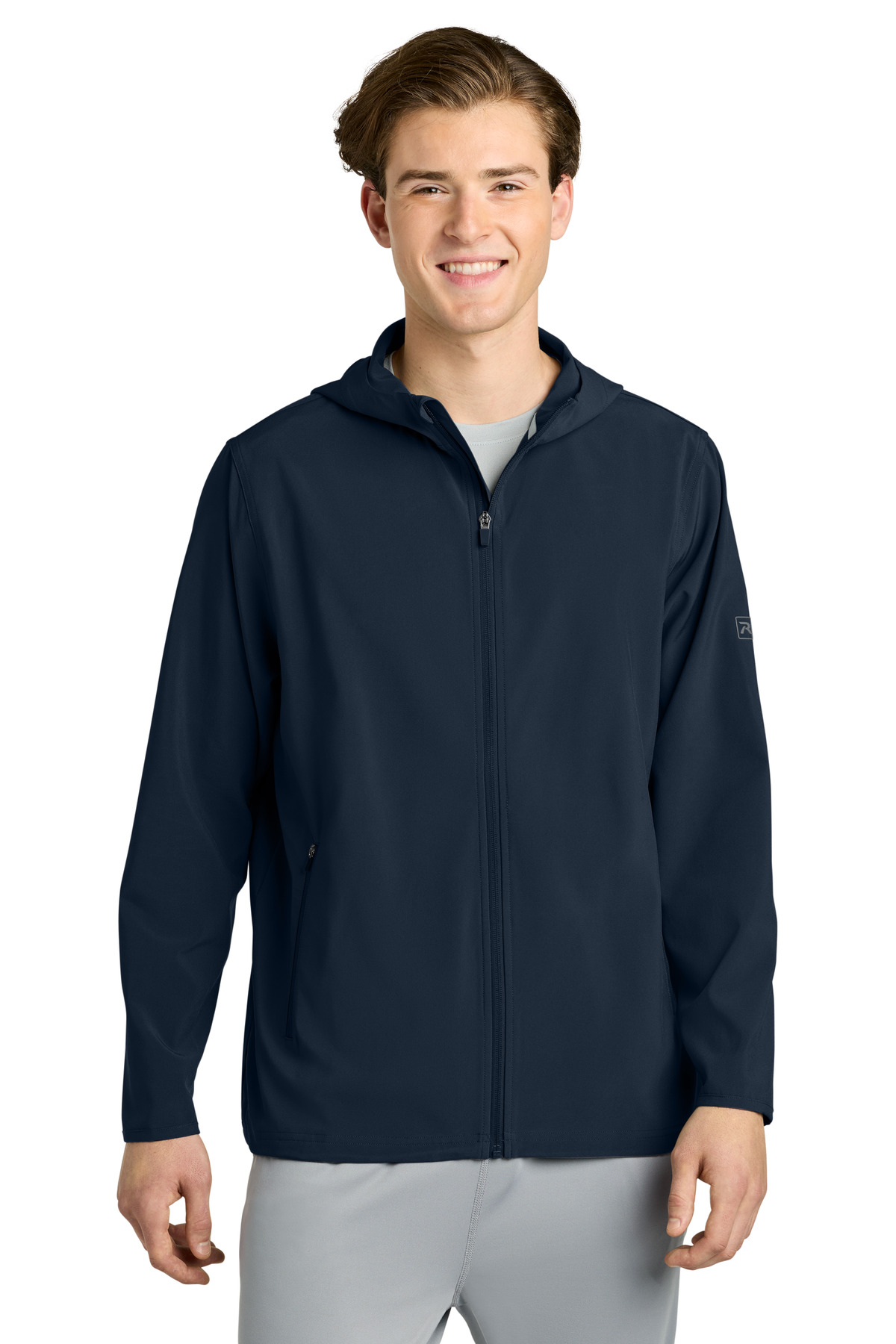 Richardson Richardson Barrage Hooded Wind Jacket RA7400FZH in Navy