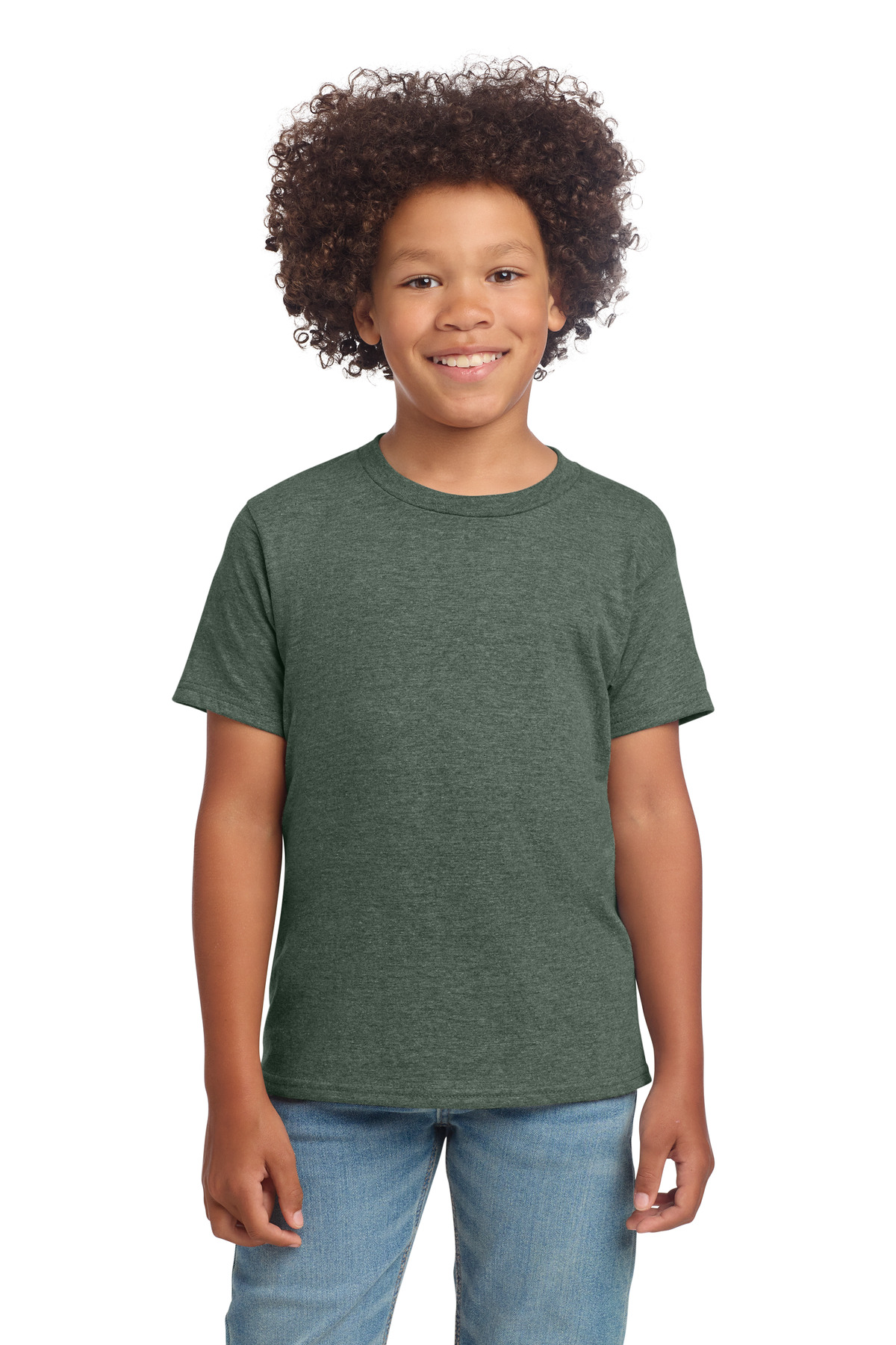 Gildan Youth Softstyle ® T-Shirt 64000B - Heather Military Green