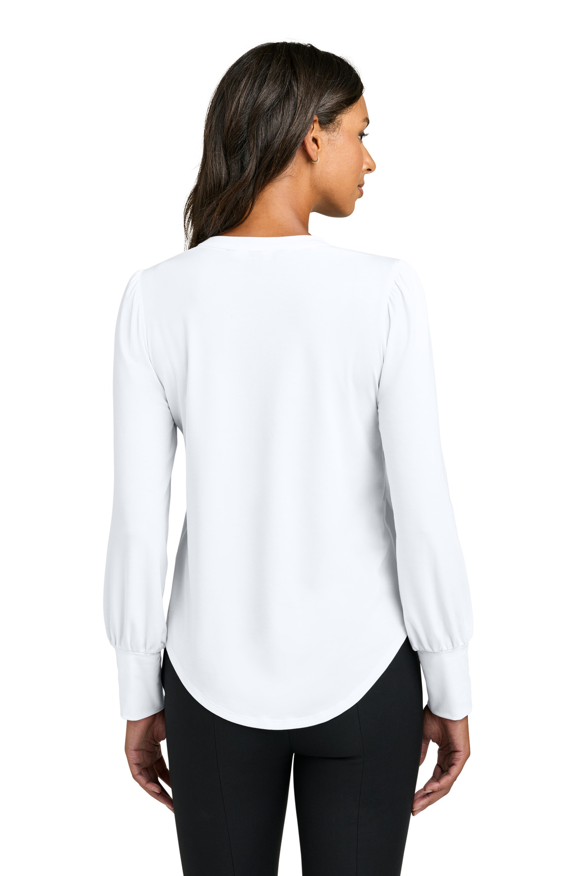 Mercer+Mettle Women's Stretch Jersey Long Sleeve Blouson Top MM1019
