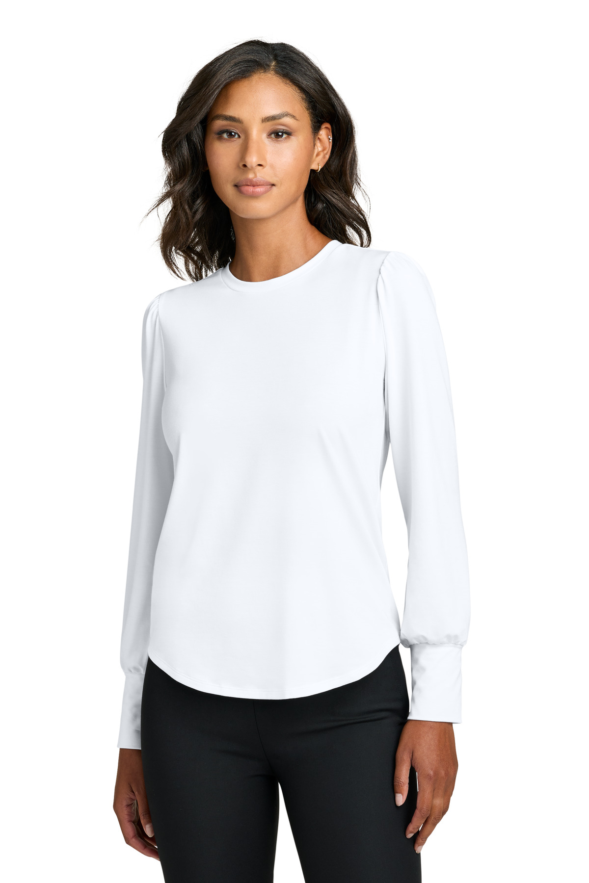 Mercer+Mettle Women‘s Stretch Jersey Long Sleeve Blouson Top-Mercer+Mettle