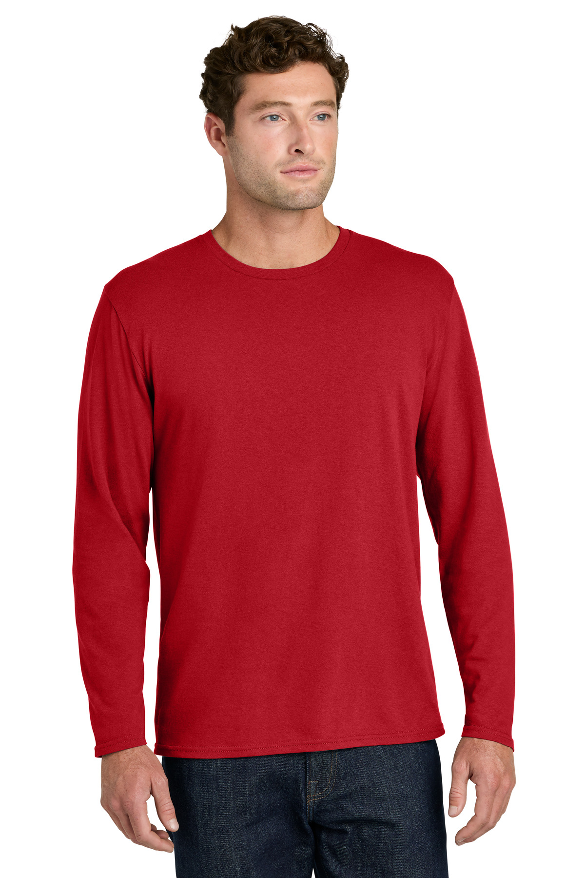 Easy Cotton Long Sleeve Tee - Red