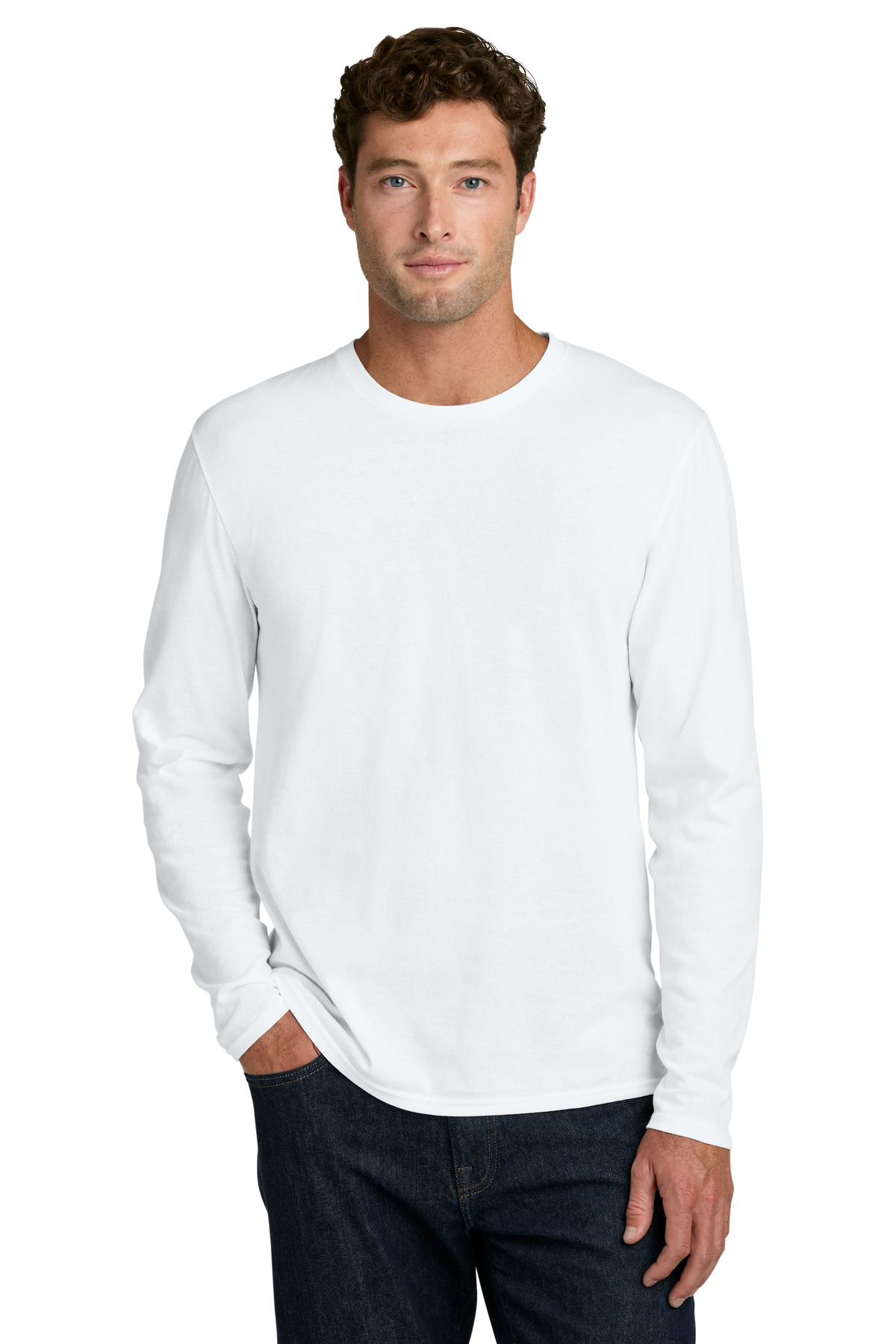 Port & Co Easy Cotton Long Sleeve Tee-Port & Co
