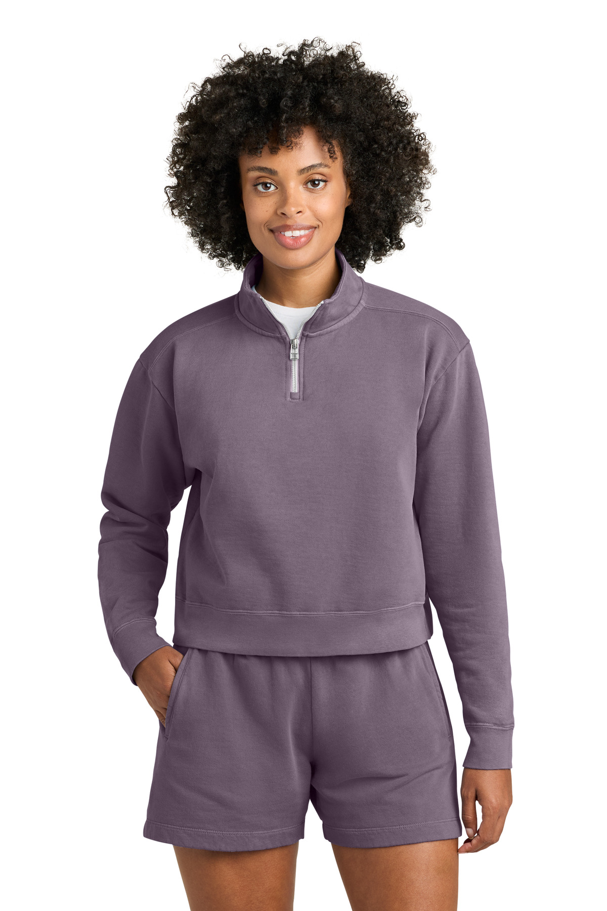 Comfort Colors ┬«  Women's Mid-Length 1/4-Zip Sweatshirt 1580L