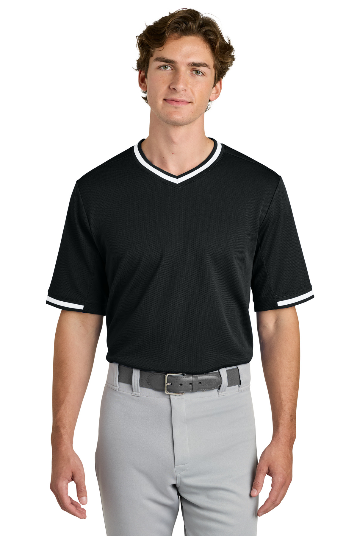 Sport-Tek Tough Mesh V-Neck Baseball Jersey-Sport-Tek