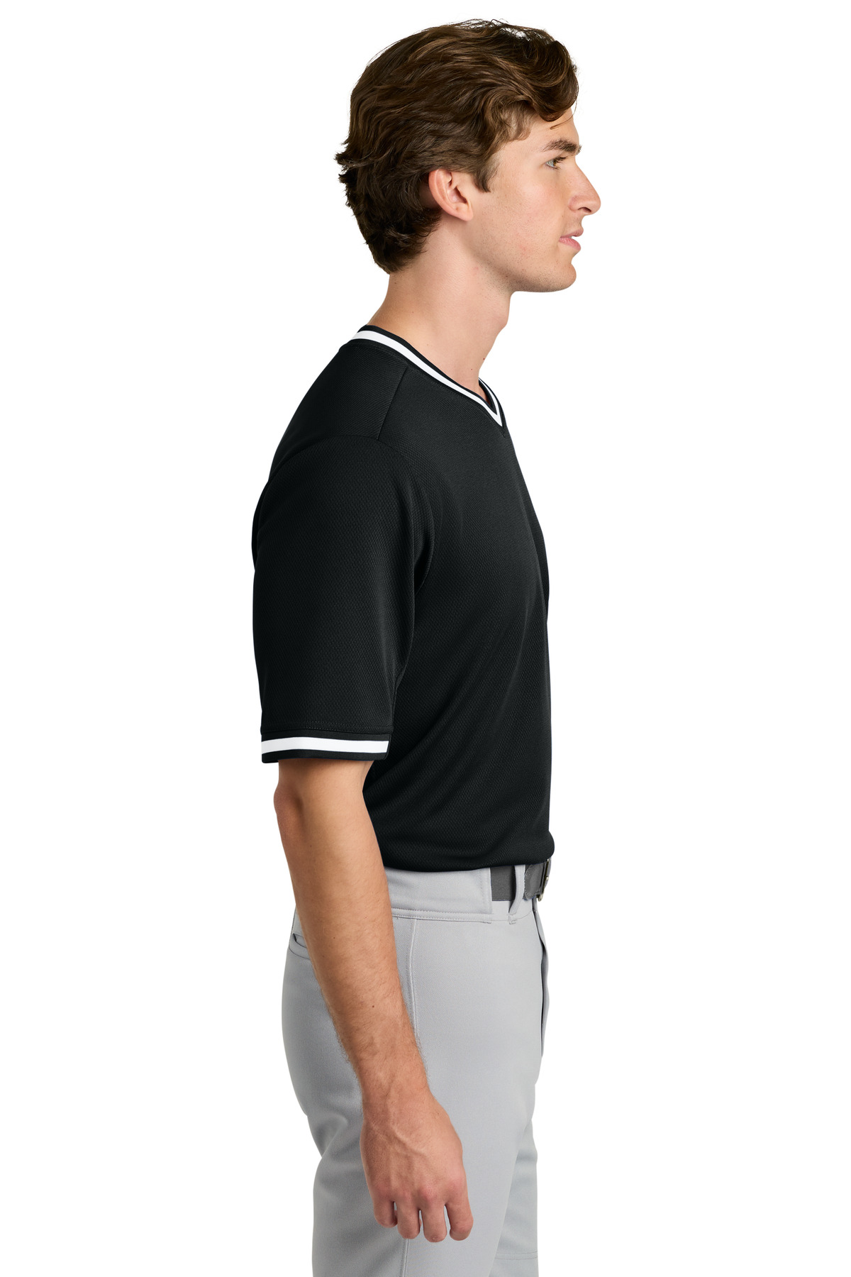 Sport-Tek Tough Mesh V-Neck Baseball Jersey ST221