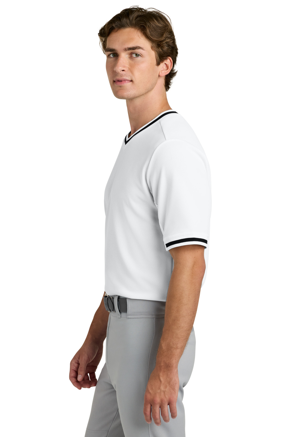 Sport-Tek Tough Mesh V-Neck Baseball Jersey ST221