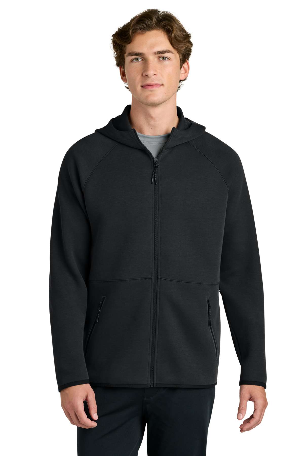 Sport-Tek Sport-TekPhenom Full-Zip Hoodie ST840 in Black