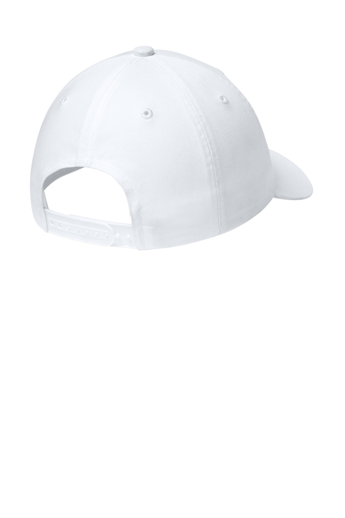 Port Authority Wearever Unstructured Twill Snapback Cap C992 in White — Back