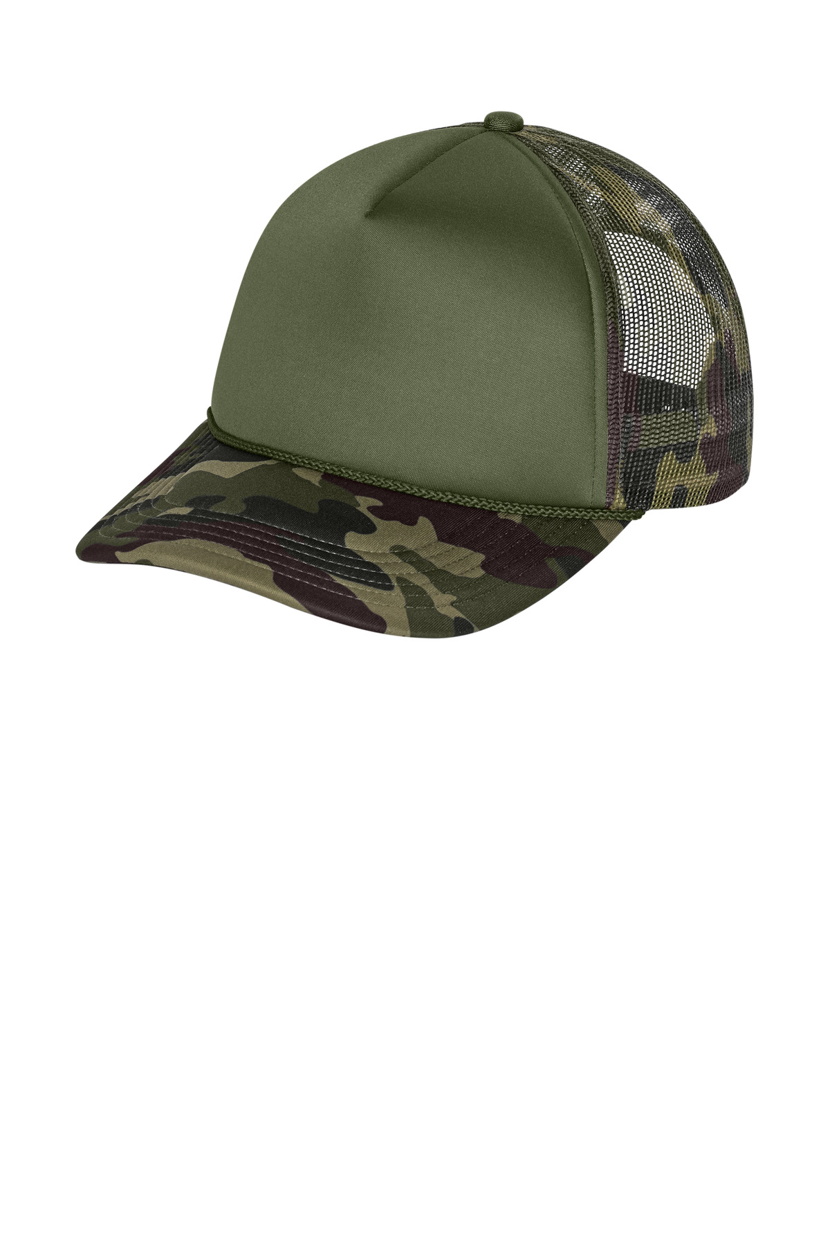 Port Authority Port Authority Foam Truck'N Cap C993 in Olive Drab Green/ Camo/ Camo