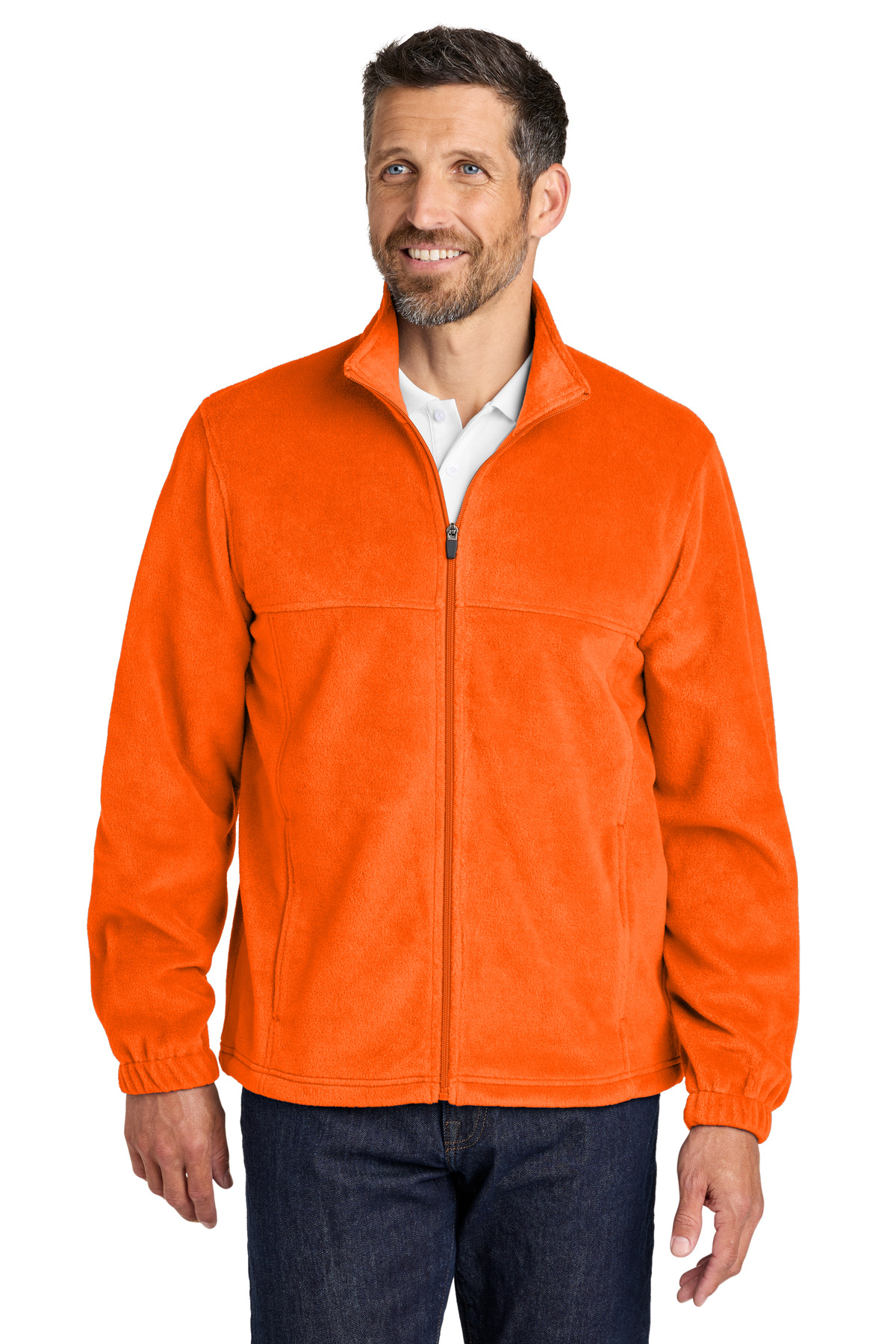 Port Authority Port Authority Plush Fleece Full-Zip Jacket F190 in S. Orange