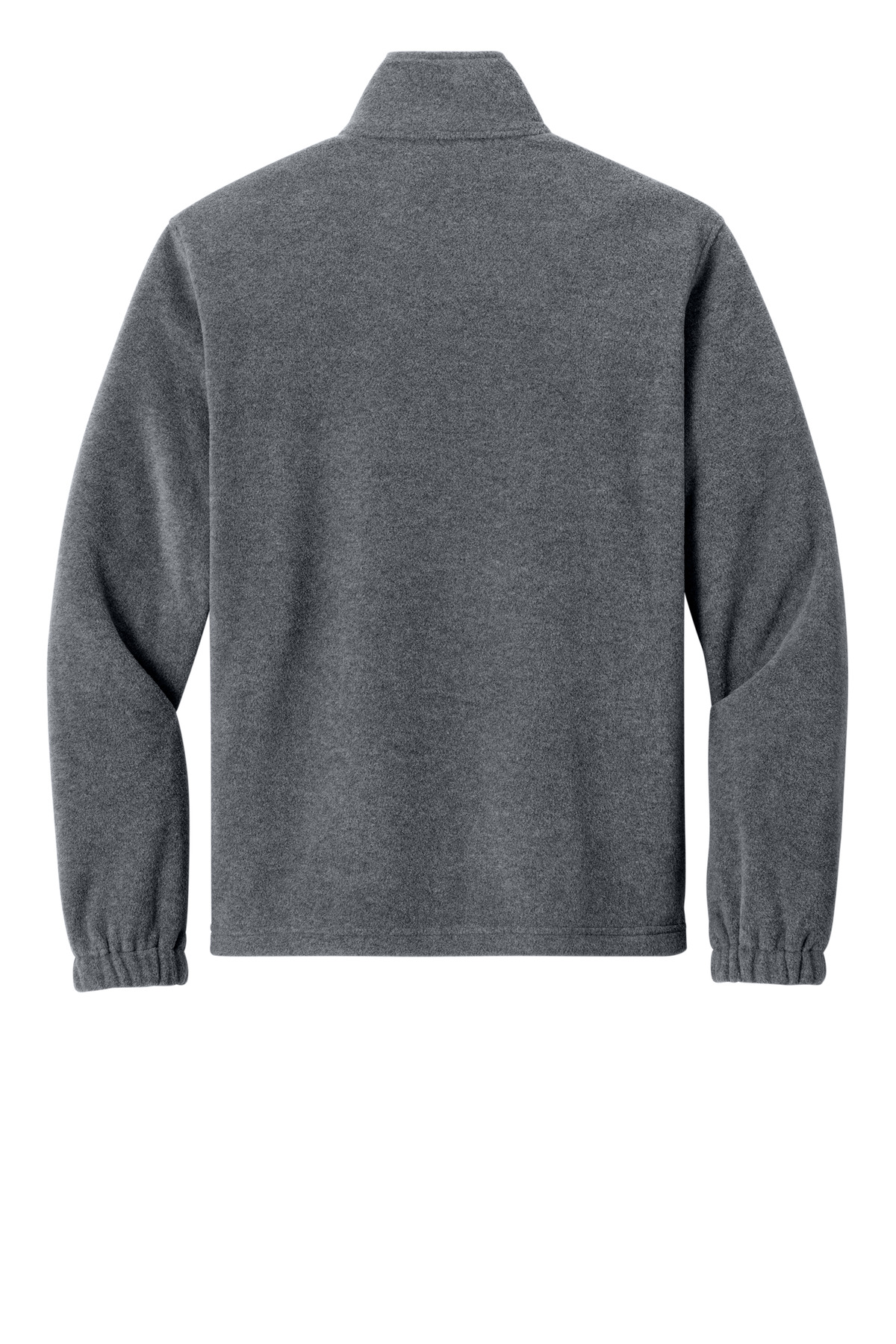 Port Authority Plush Fleece Full-Zip Jacket F190 in Storm Grey Heather — Back