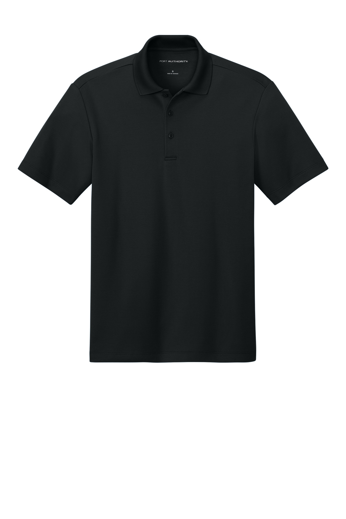 Port Authority® Plaited Pique Polo — Deep Black