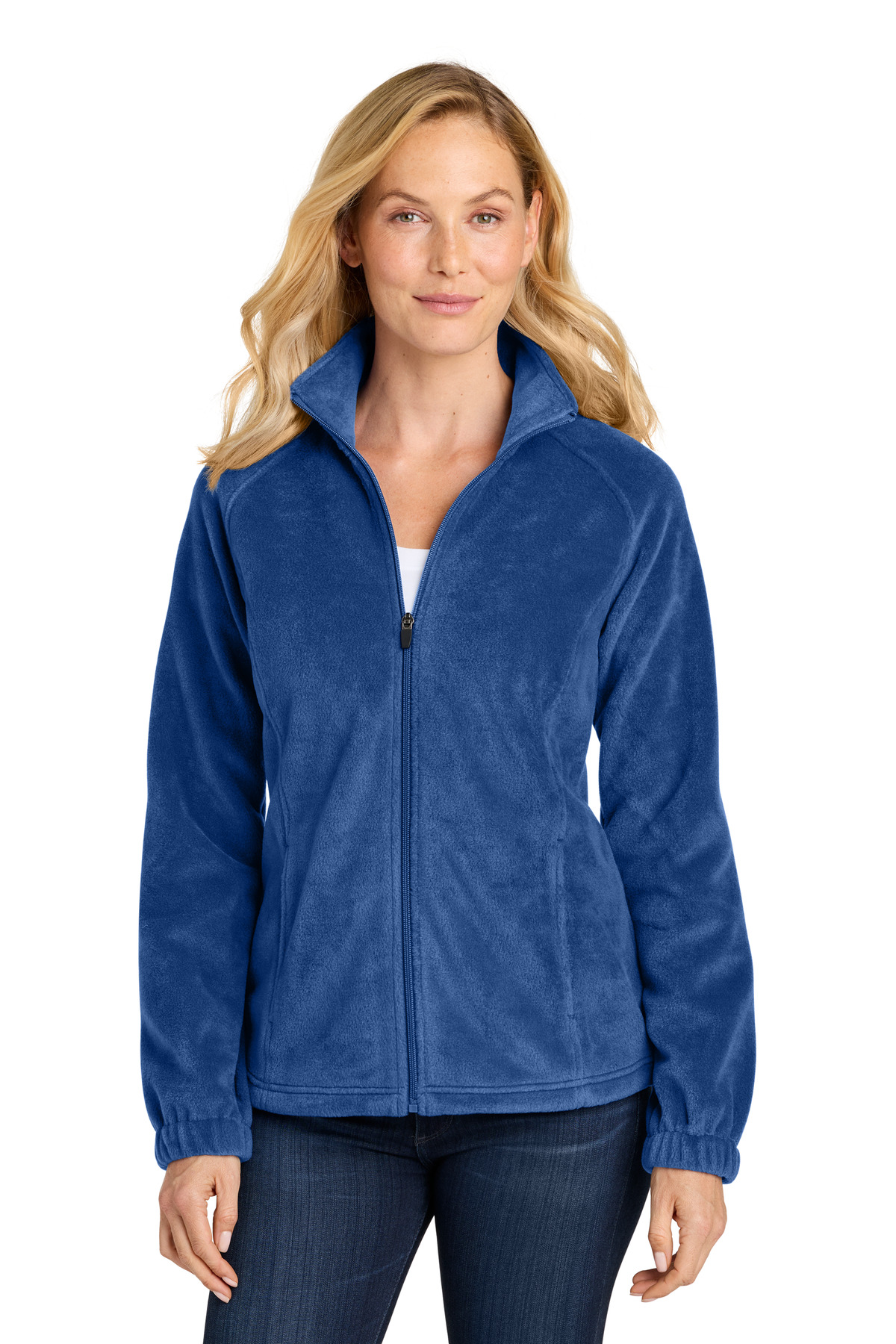 Women's Plush Fleece Full-Zip Jacket - Royal