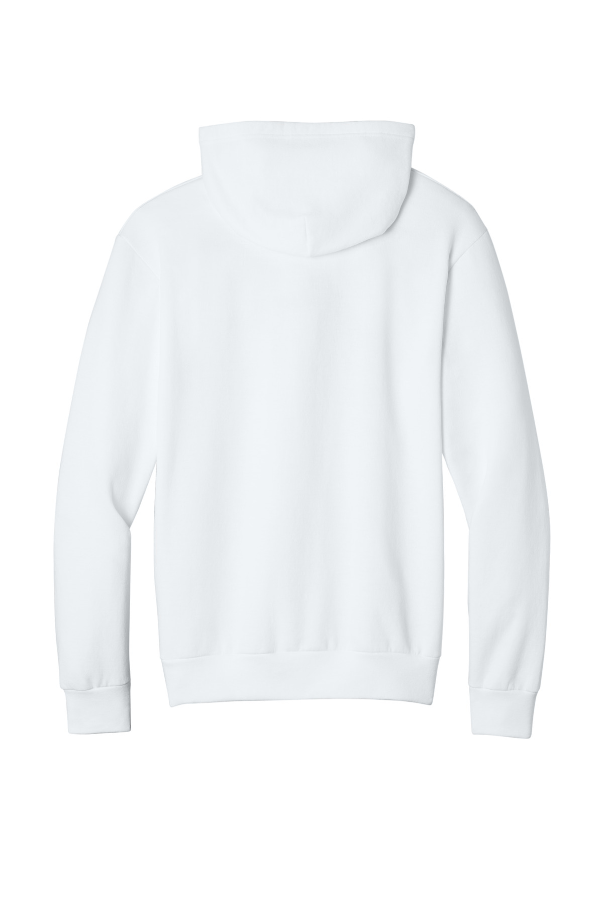 Port & Co Easy Fleece Pullover Hooded Sweatshirt PC68H in White — Back
