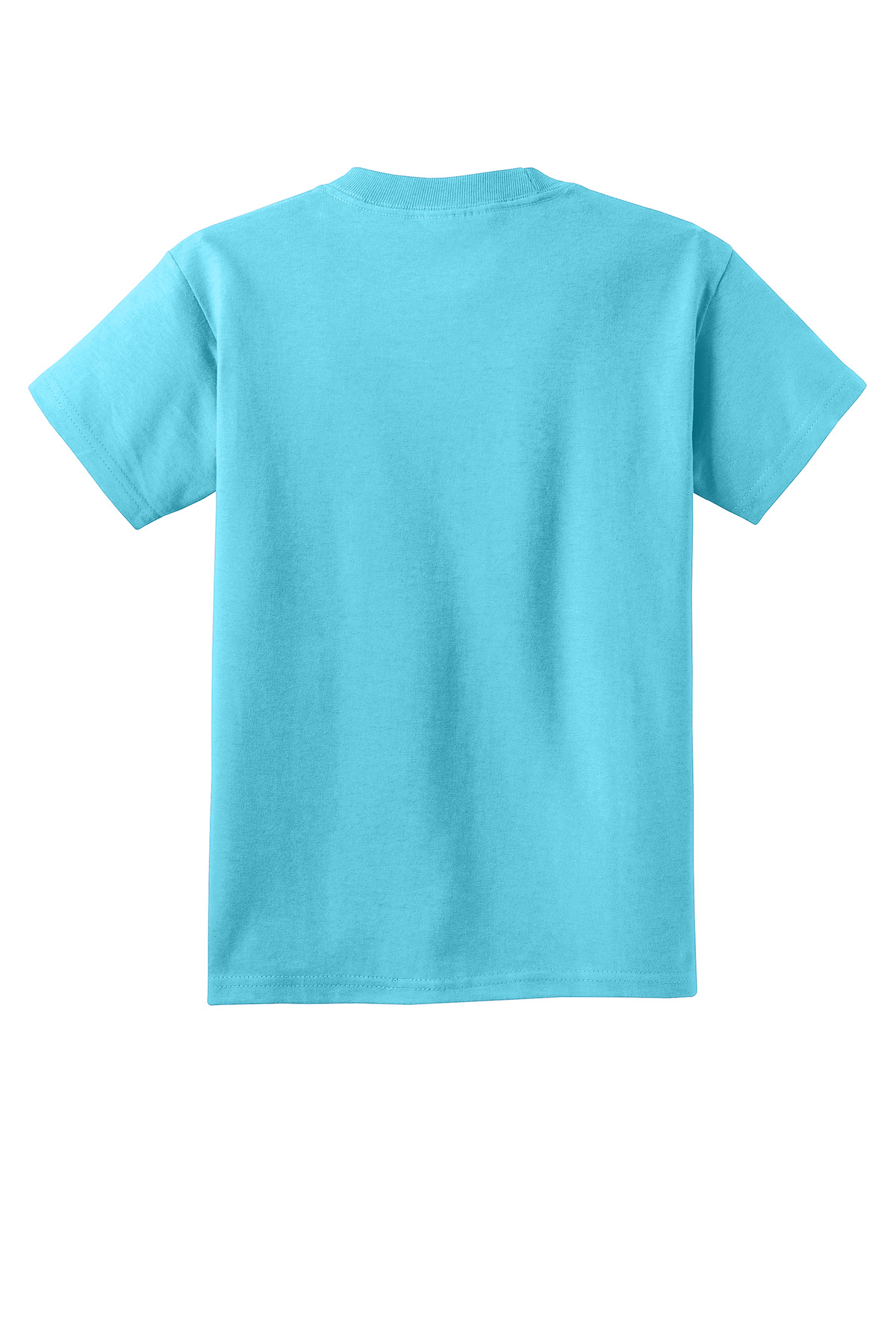 Port & Co Youth Core Cotton Tee. PC54Y in Aquatic Blue