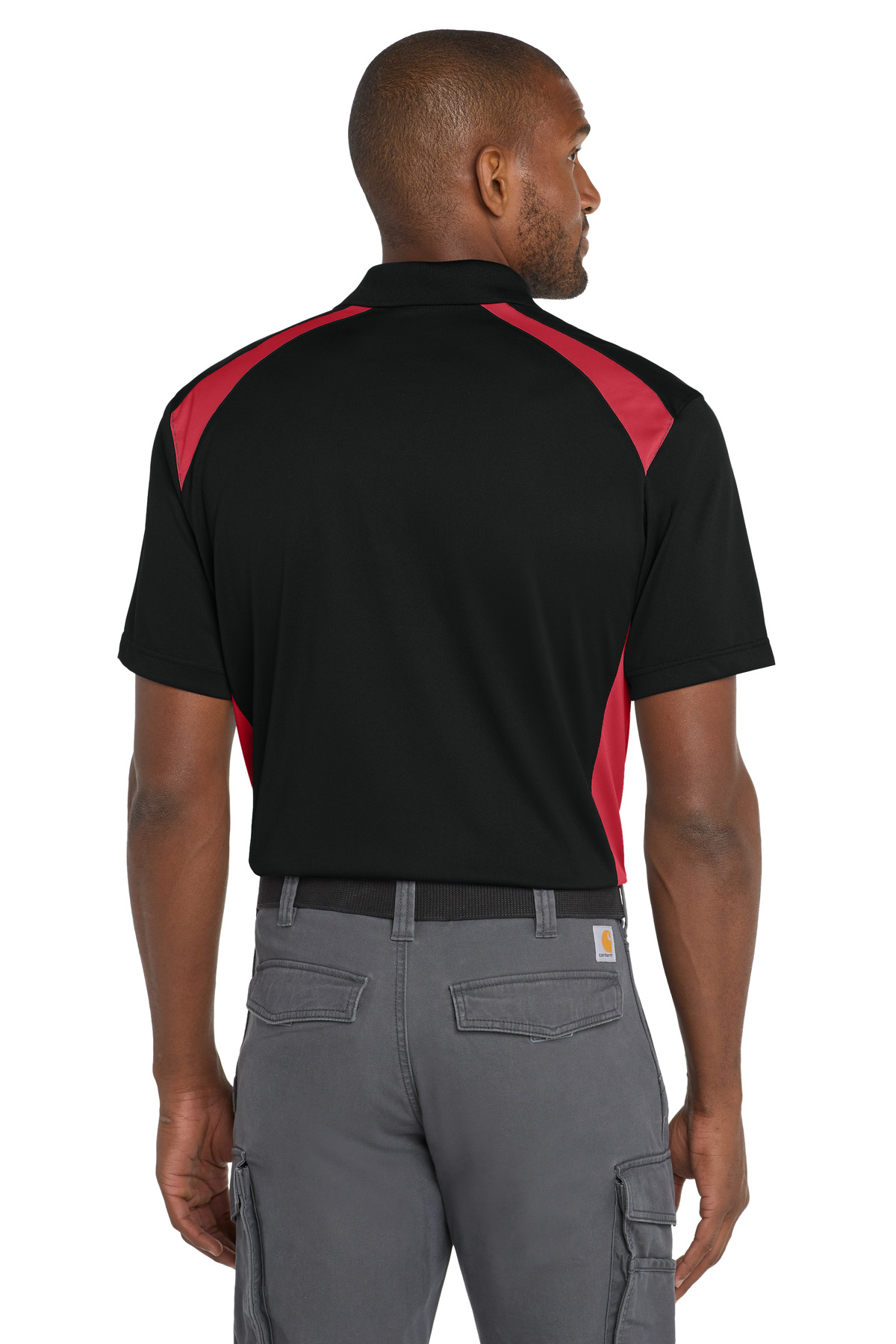 CornerStone Select Snag-Proof Two Way Colorblock Pocket Polo. CS416