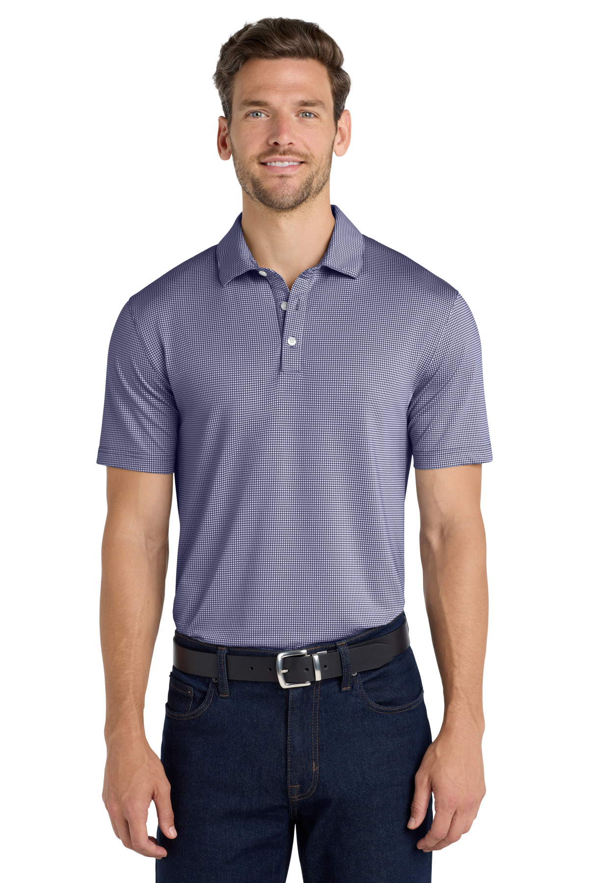 DISCONTINUED Port Authority  Gingham Polo K646
