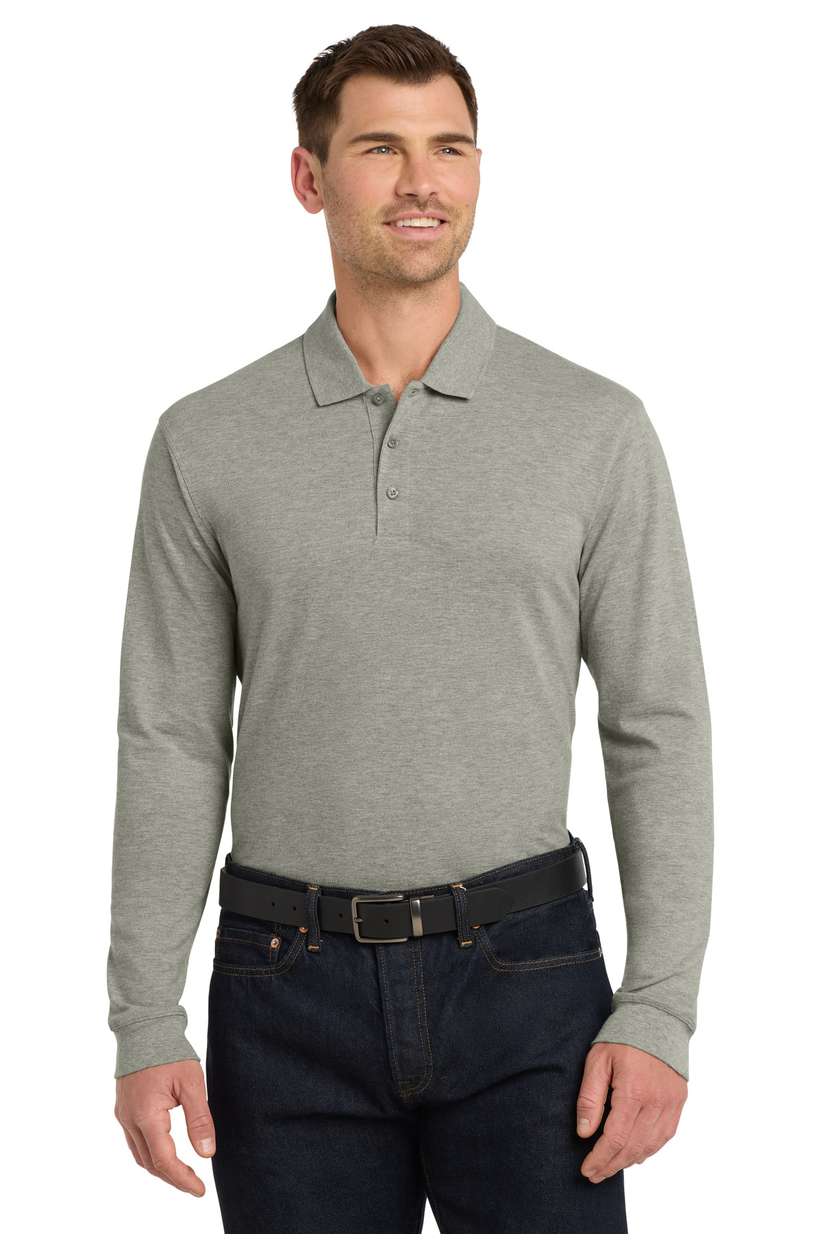 Port Authority ® EZCotton ® Long Sleeve Polo. K8000LS - Image 5