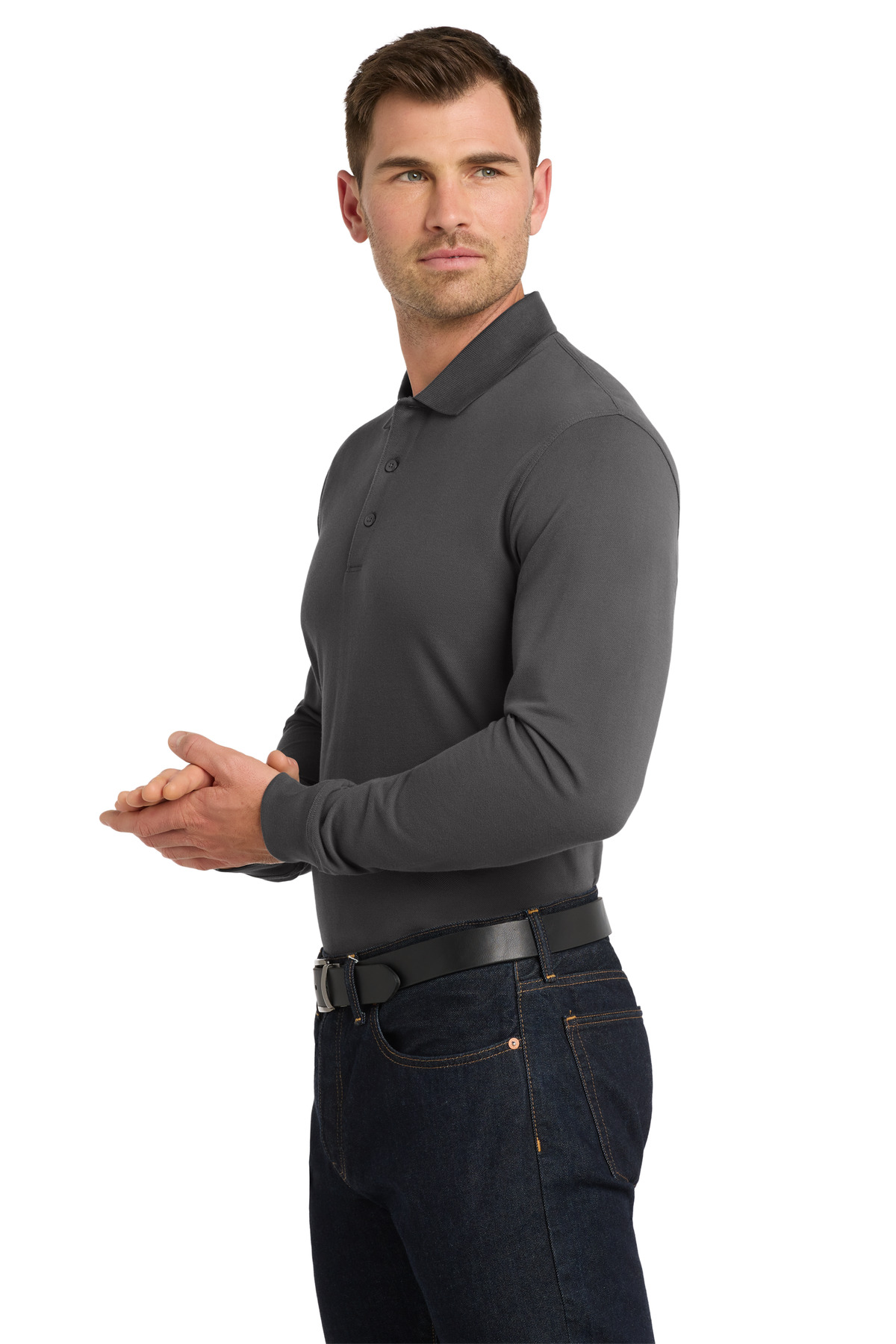 Port Authority EZCotton Long Sleeve Polo. K8000LS