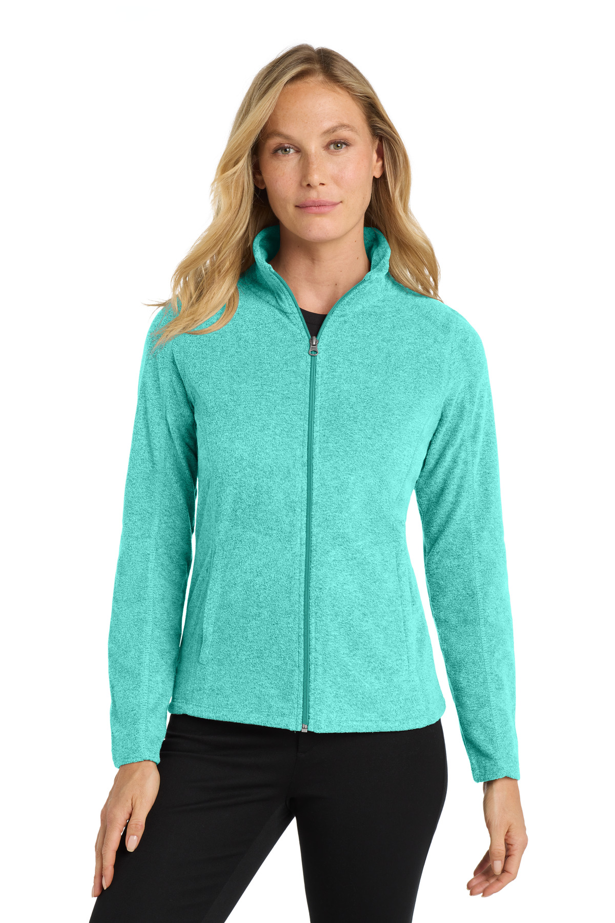 Port Authority Women&#8216;s Heather Microfleece Full-Zip Jacket-Port Authority