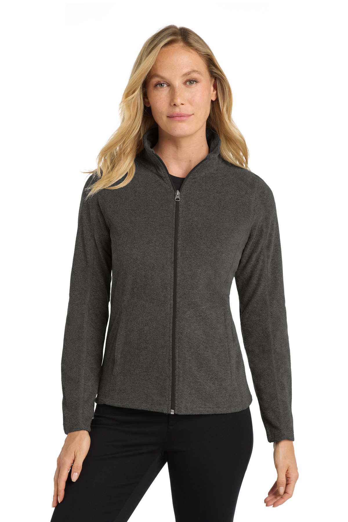 Port Authority Women&#8216;s Heather Microfleece Full-Zip Jacket-Port Authority