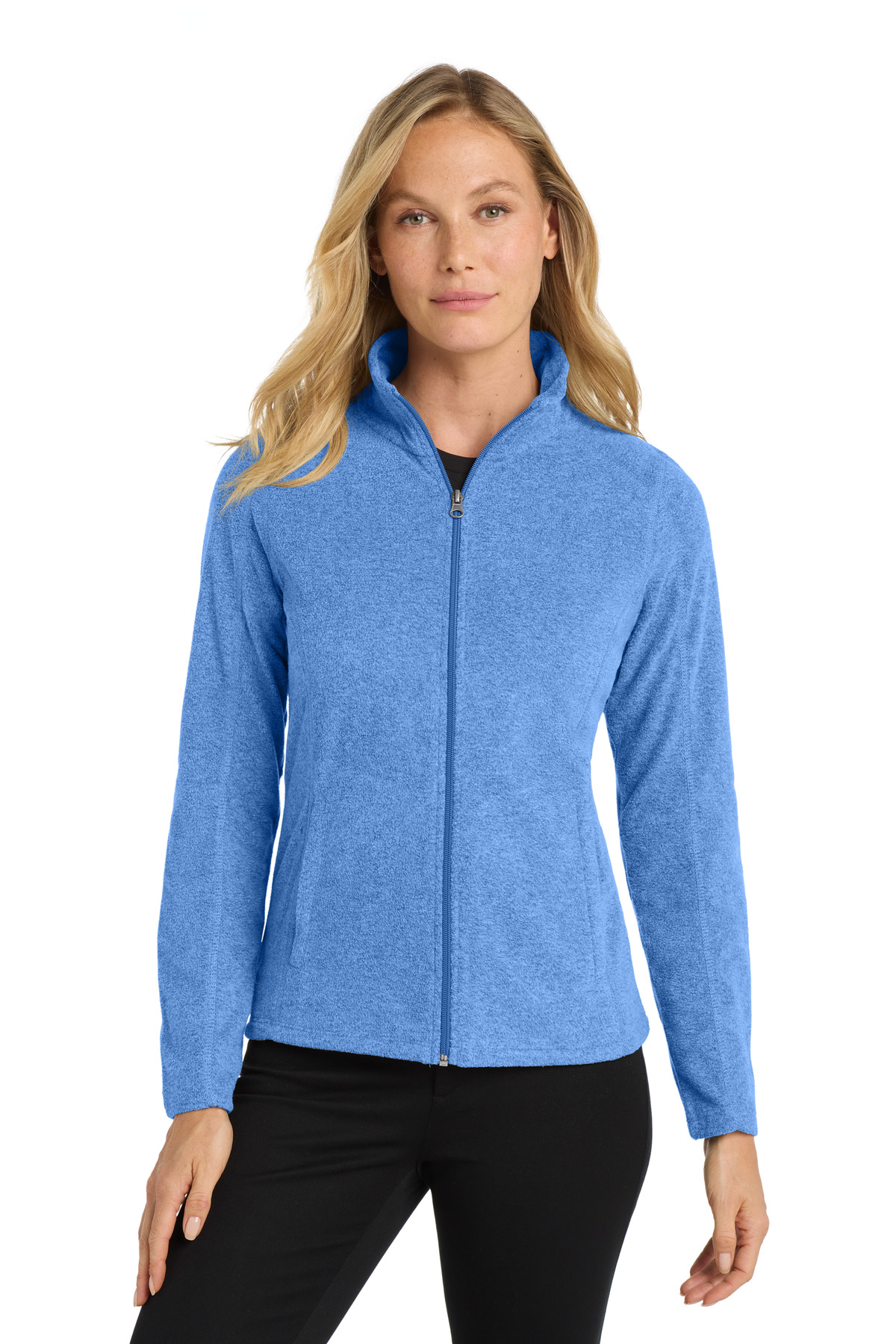 Port Authority ® Women's Heather Microfleece Full-Zip Jacket. L235 - Image 3